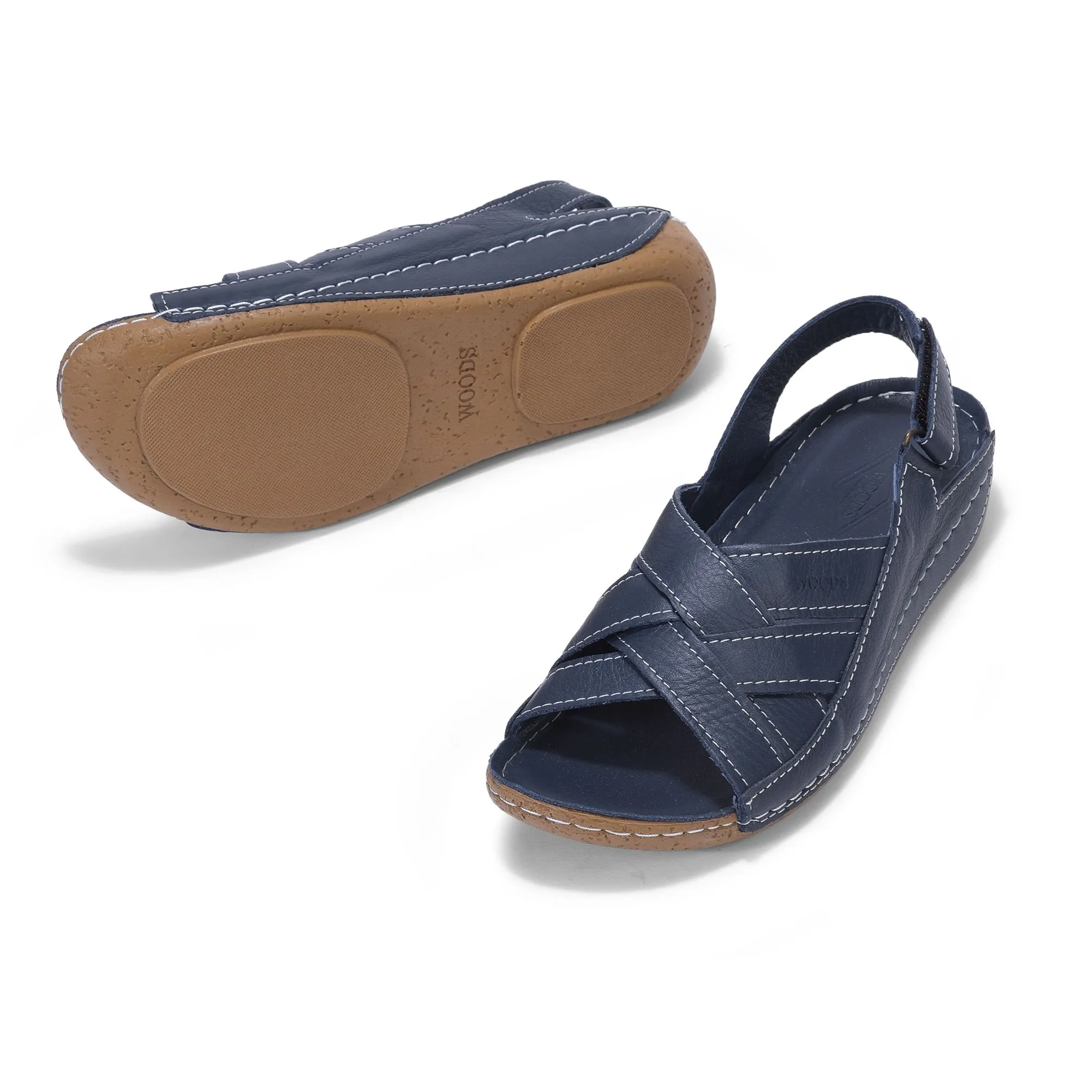 Navy sandal for women - Thumbnail 4