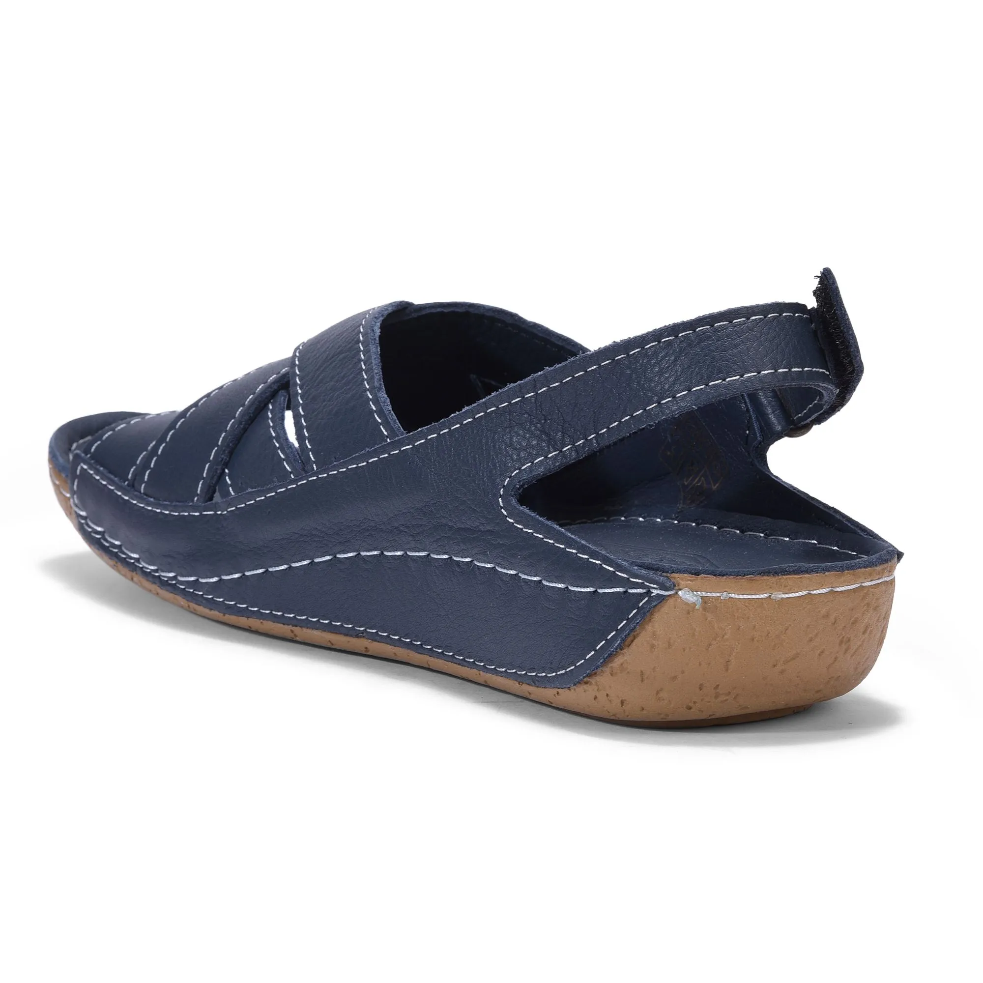 Navy sandal for women - Thumbnail 5