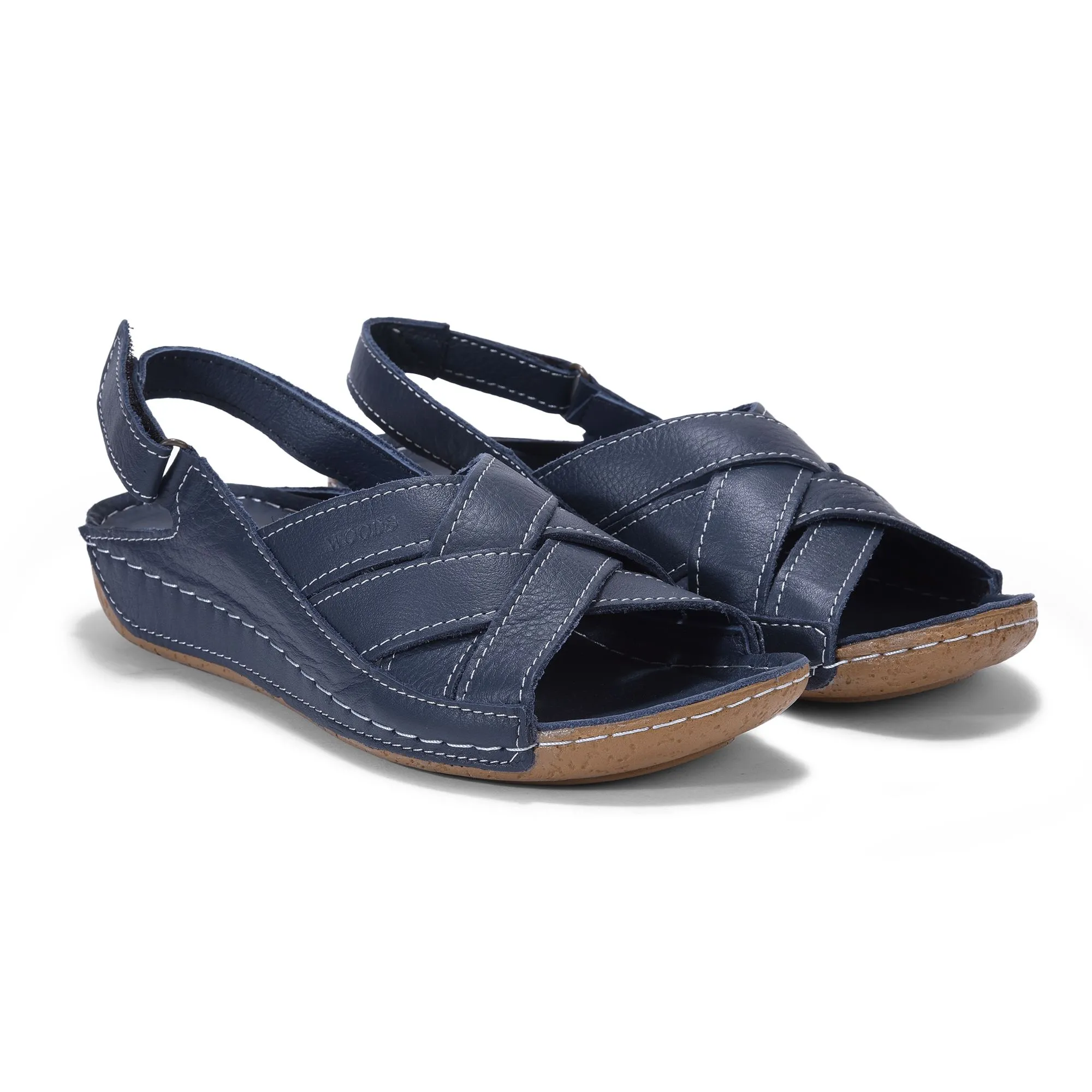 Navy sandal for women - Thumbnail 6