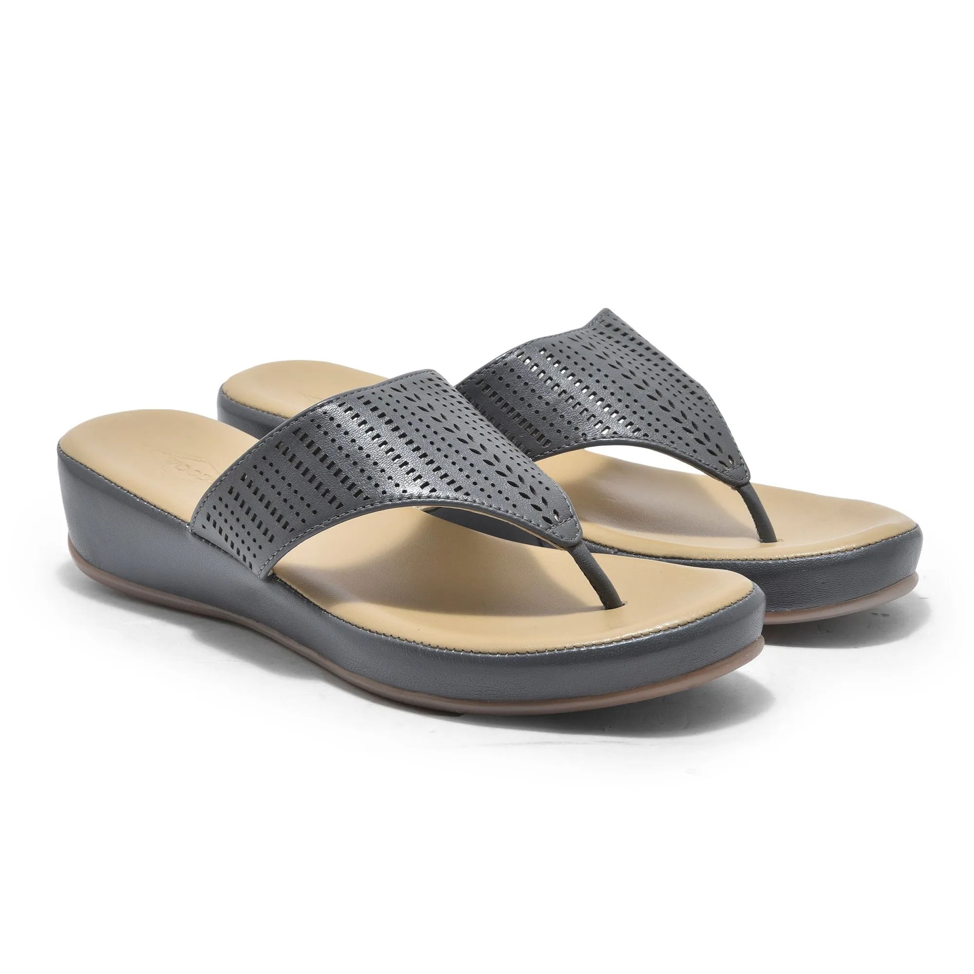 Grey sandal for women - Thumbnail 6