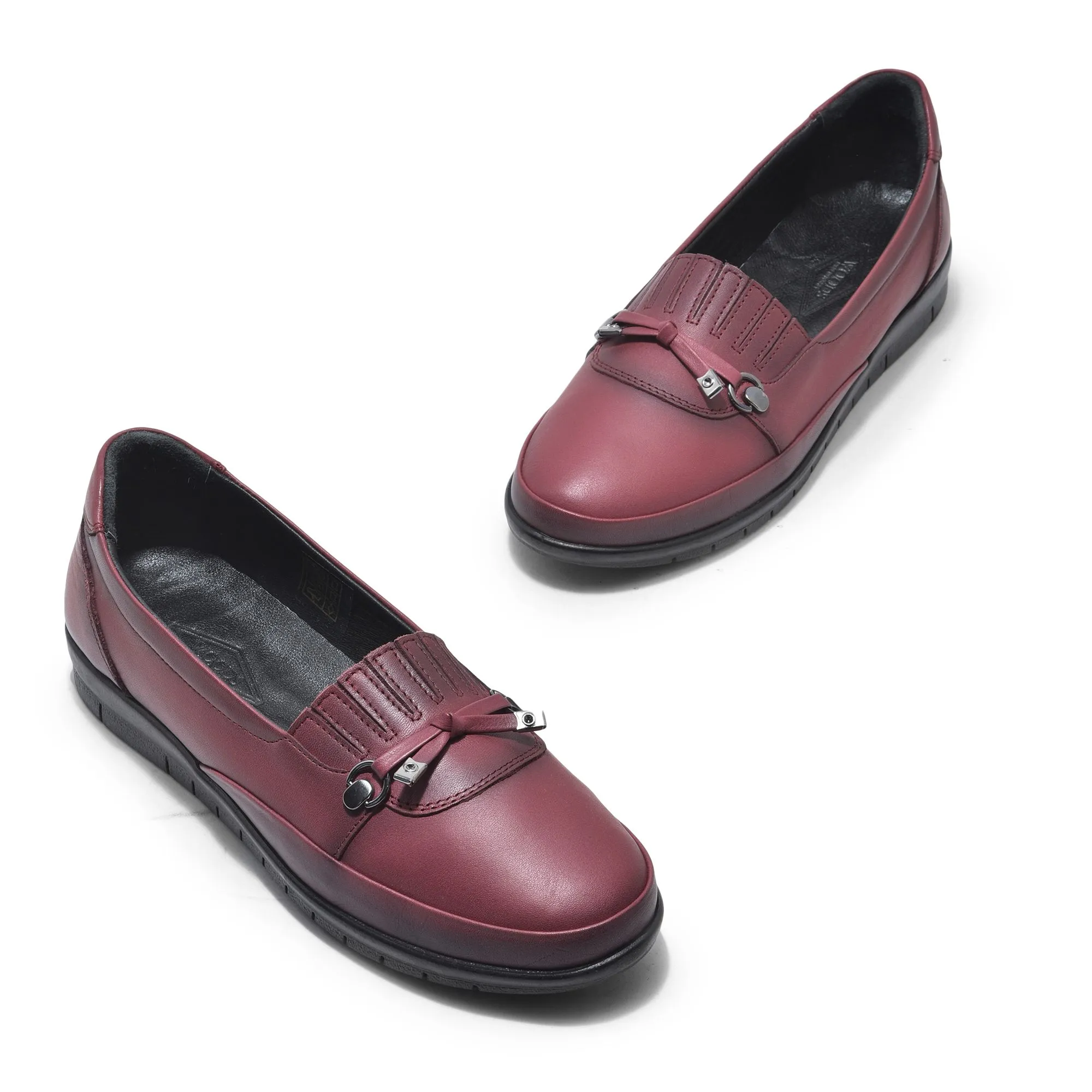 Scarlet Red Loafers for women - Thumbnail 2