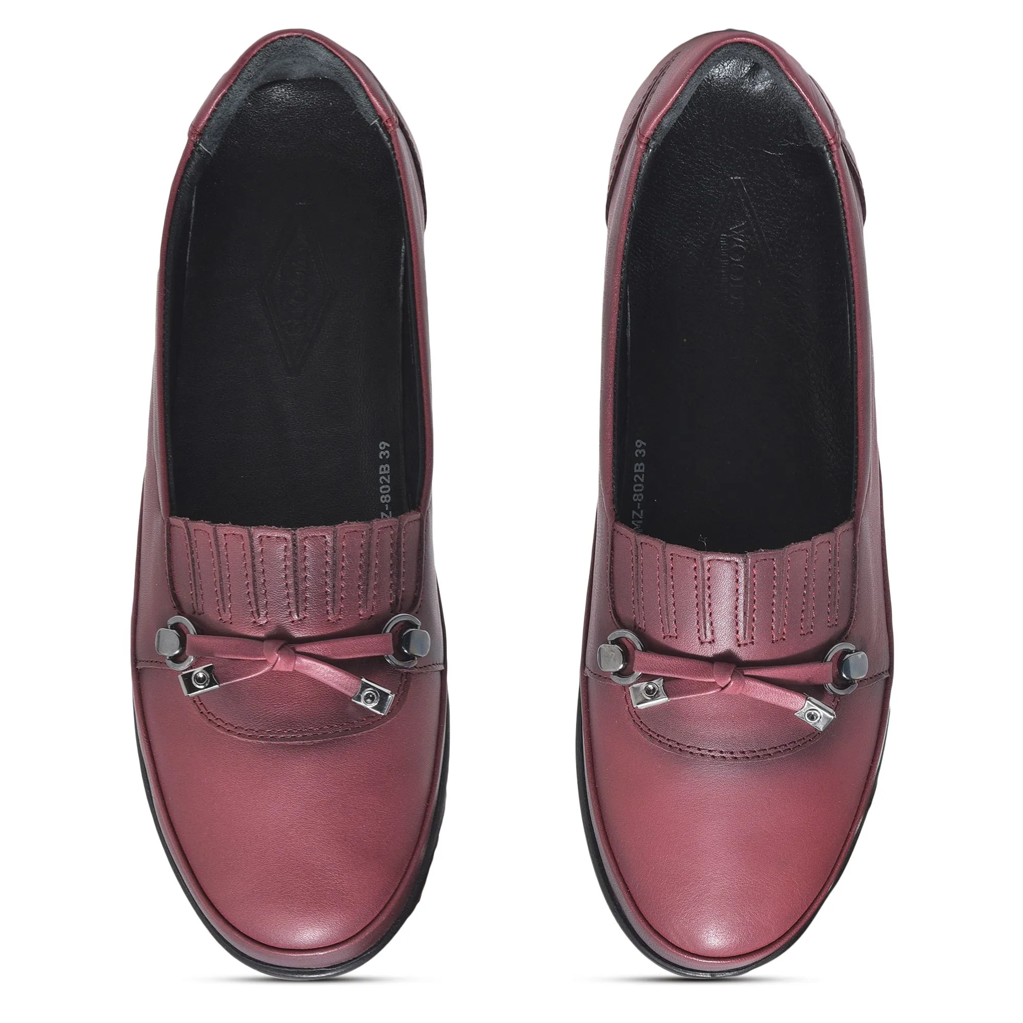 Scarlet Red Loafers for women - Thumbnail 3
