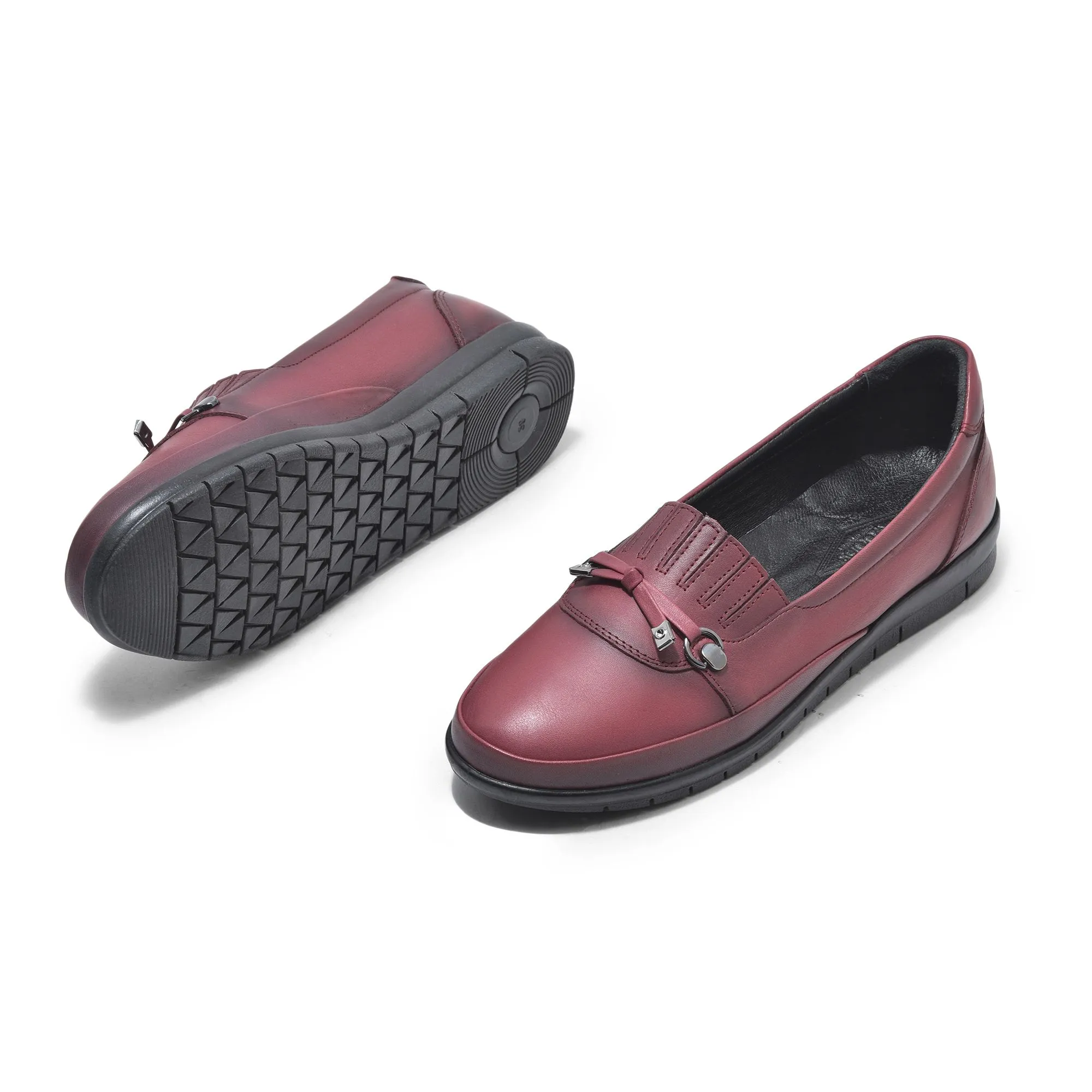 Scarlet Red Loafers for women - Thumbnail 4