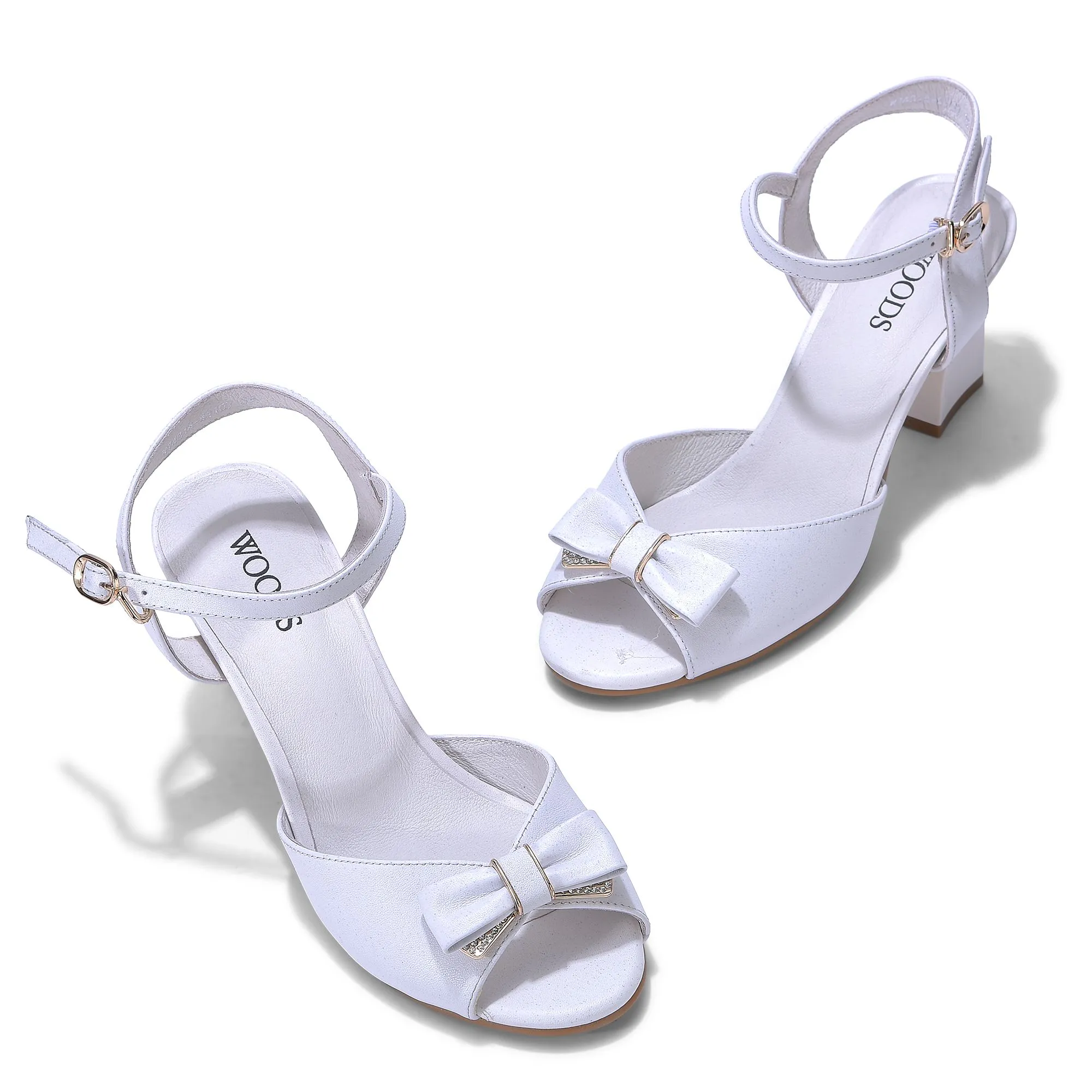 Woods WHITE block heel sandals - Thumbnail 2