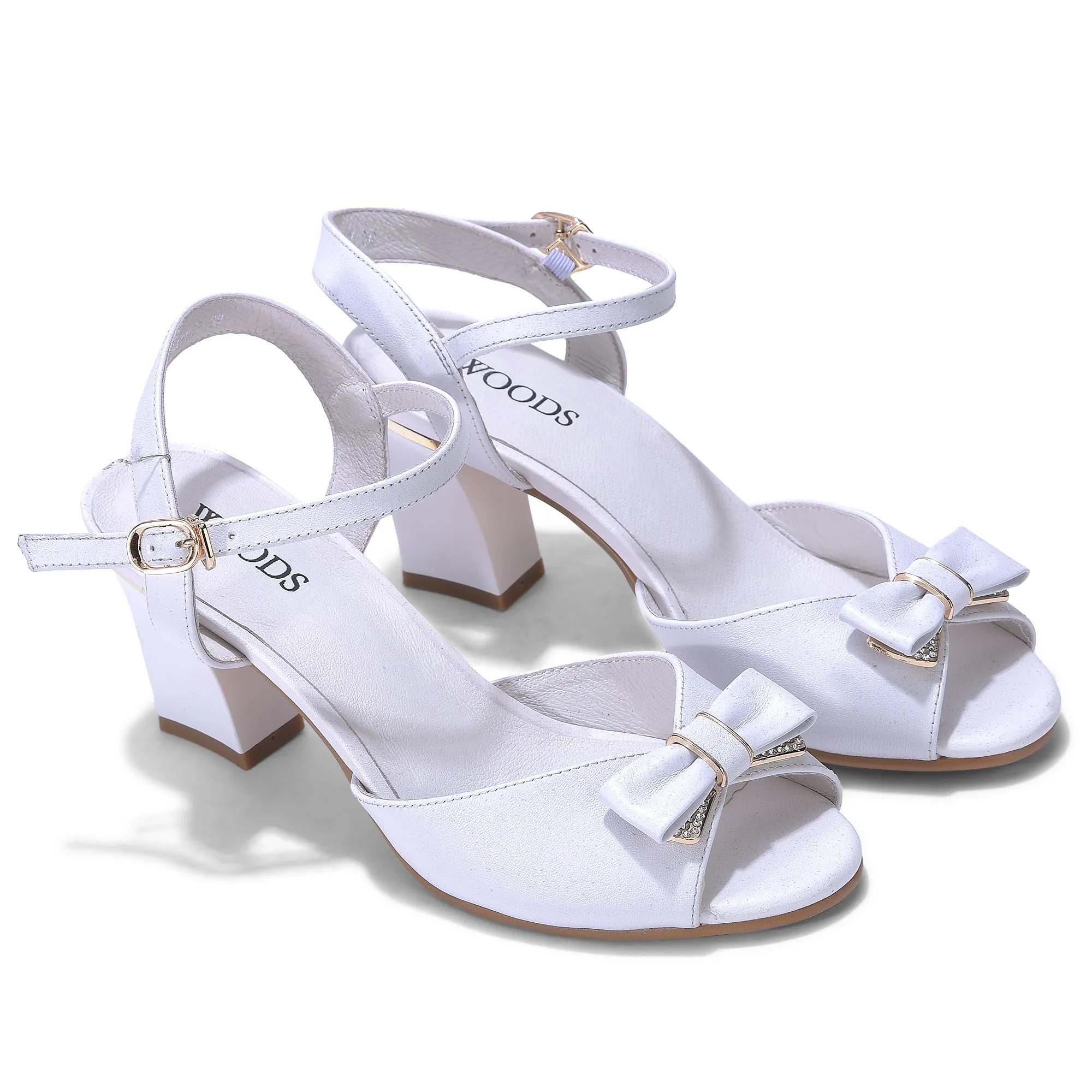 Woods WHITE block heel sandals - Thumbnail 6