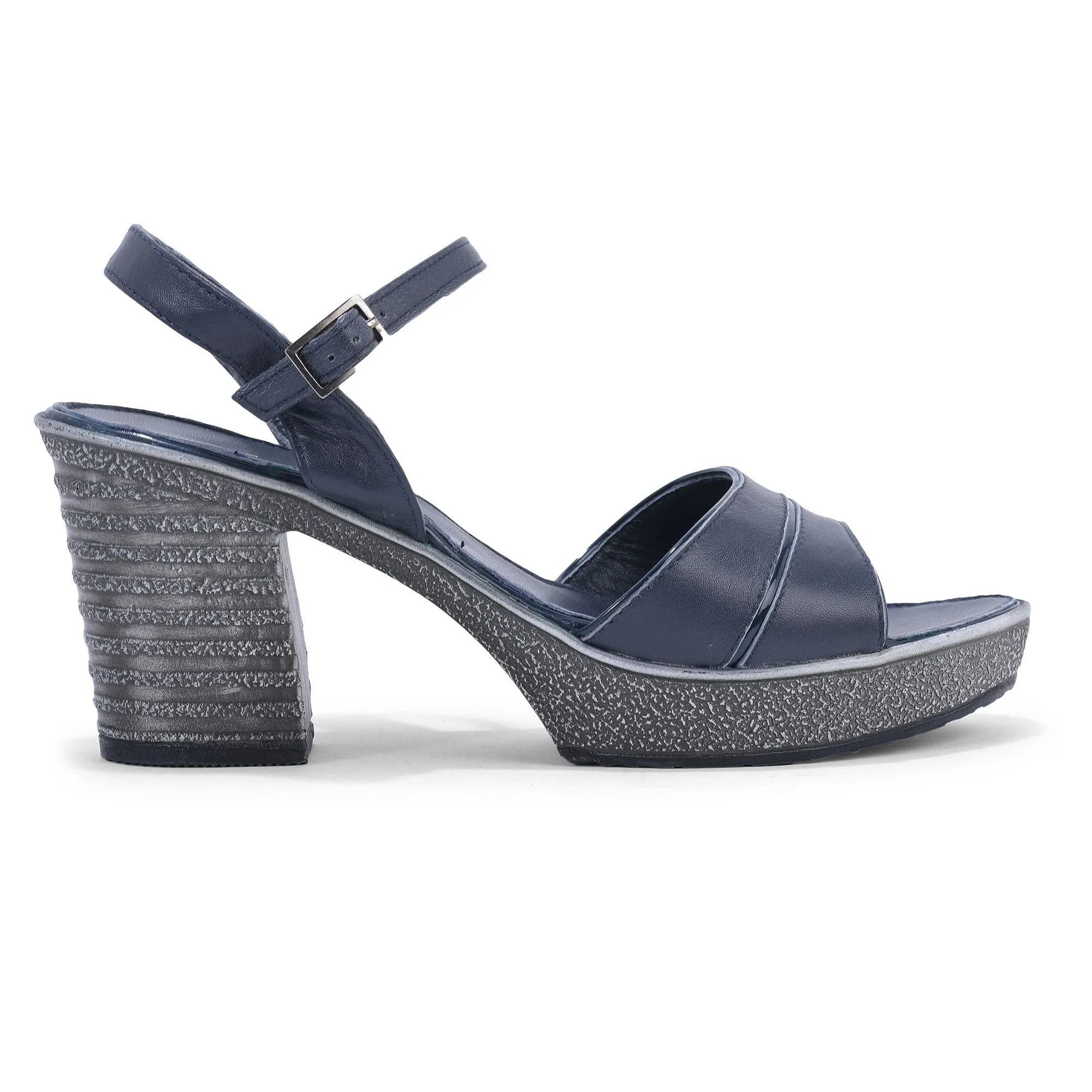 Blue block heel sandal - Image 1