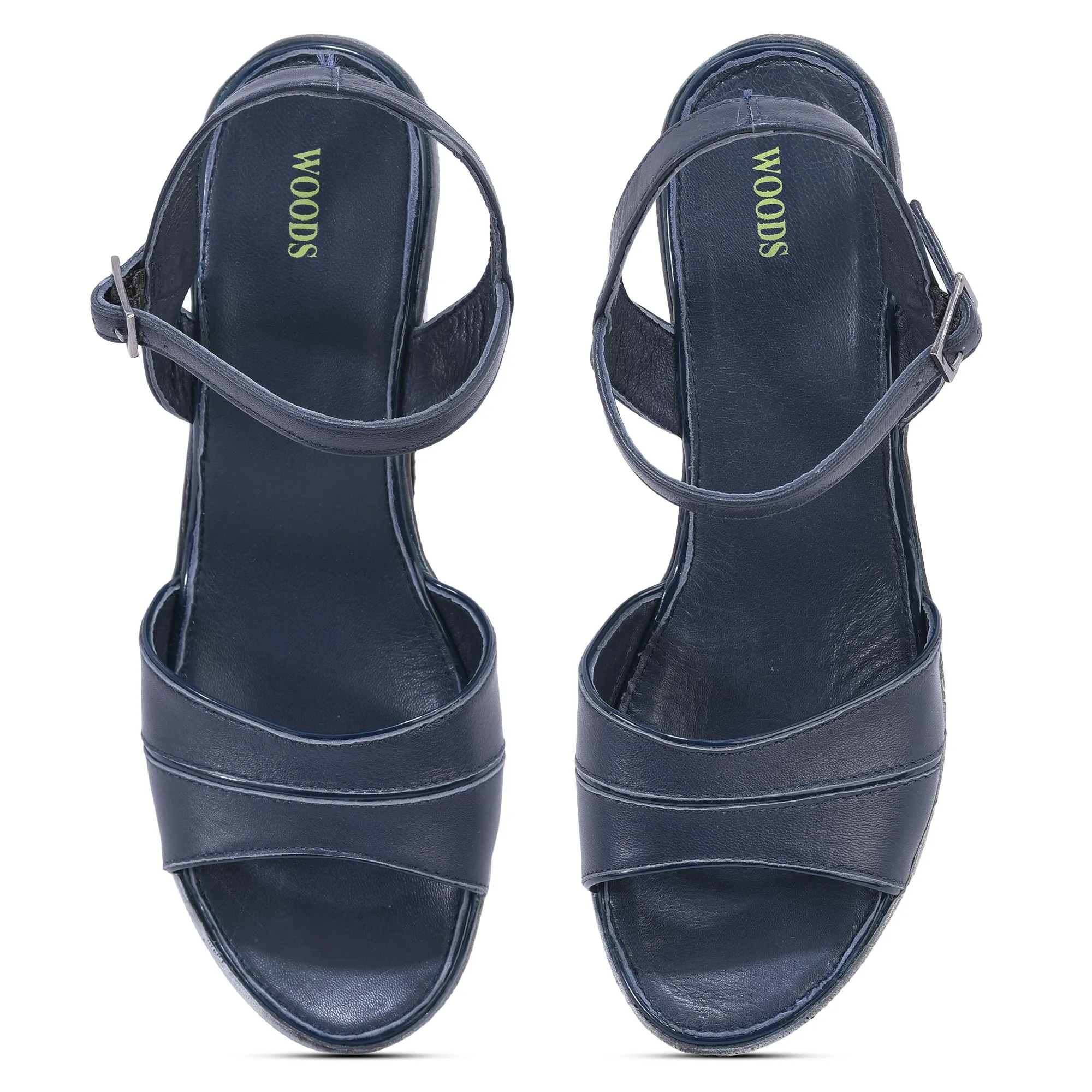 Blue block heel sandal - Thumbnail 3