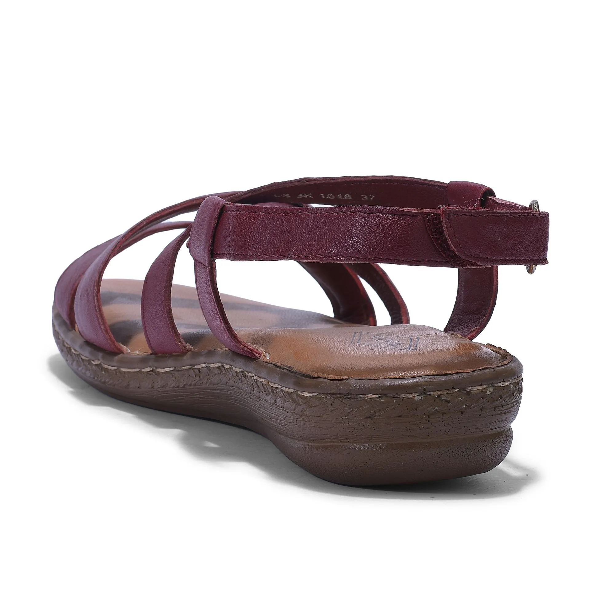 Maroon sandal for women - Thumbnail 5