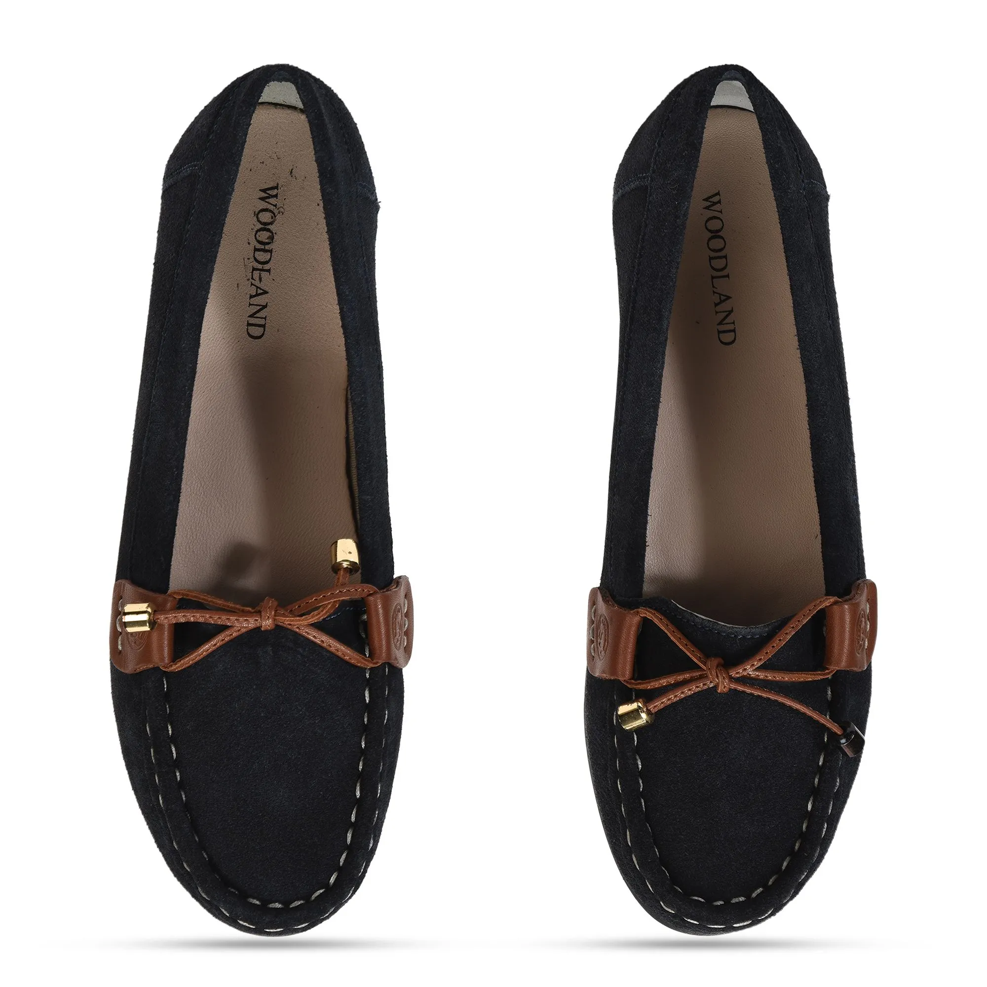 Woodland NAVY loafers for women - Thumbnail 3