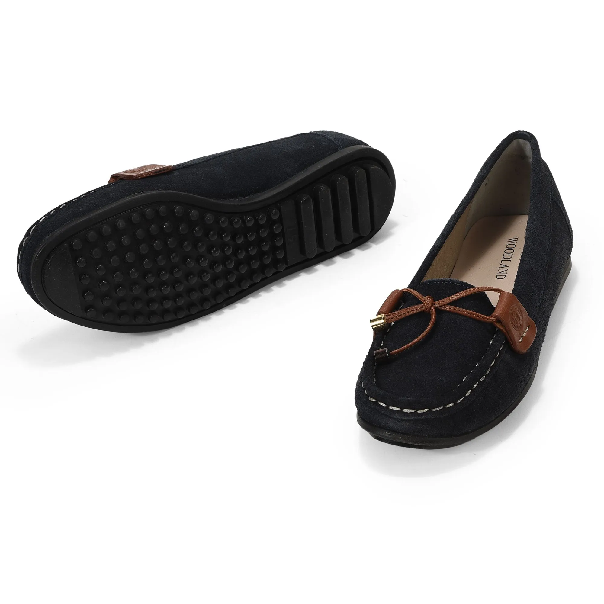 Woodland NAVY loafers for women - Thumbnail 4
