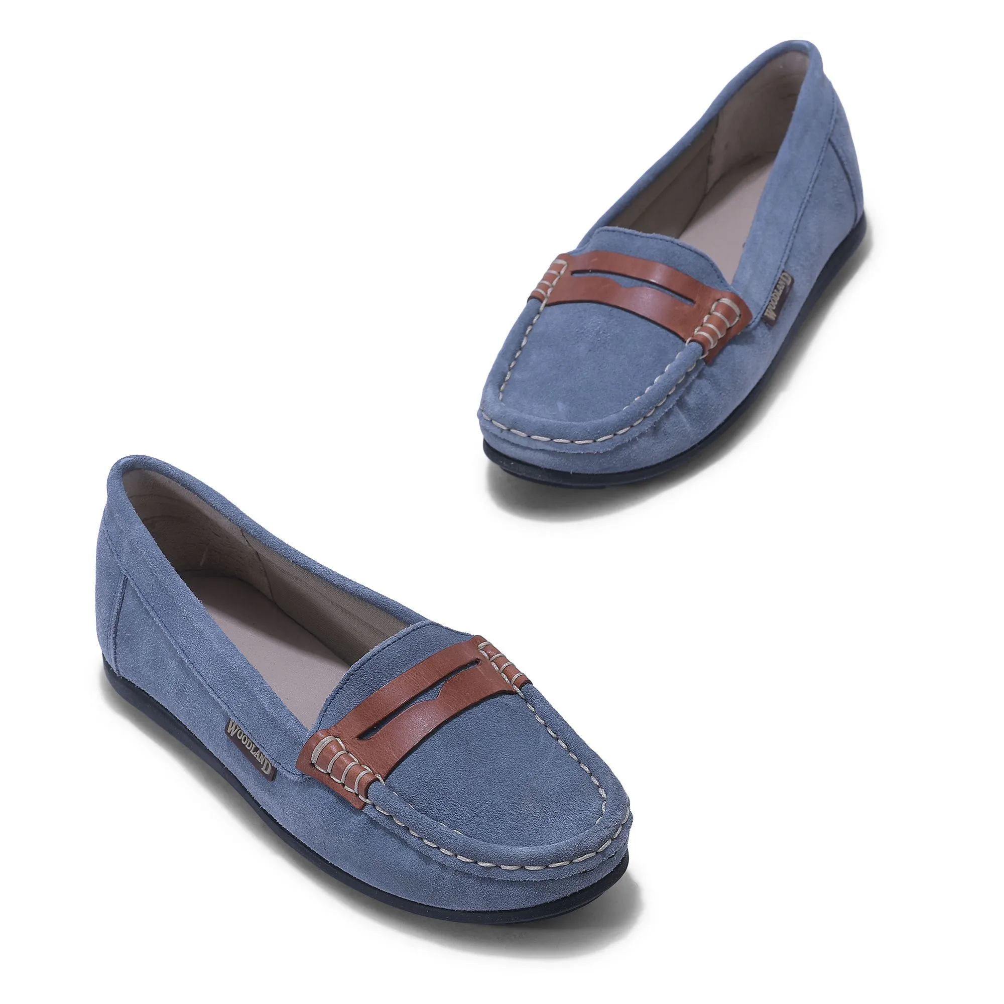 Woodland BLUE 2 loafers for women - Thumbnail 2