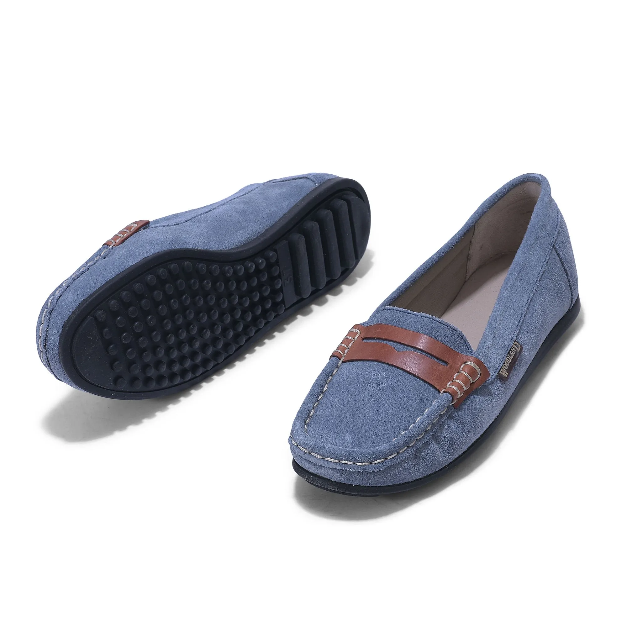 Woodland BLUE 2 loafers for women - Thumbnail 4