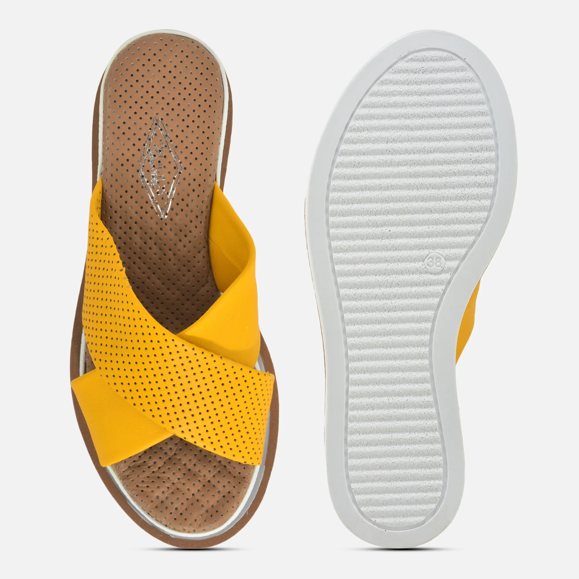 Yellow Slippers For Ladies - Thumbnail 8