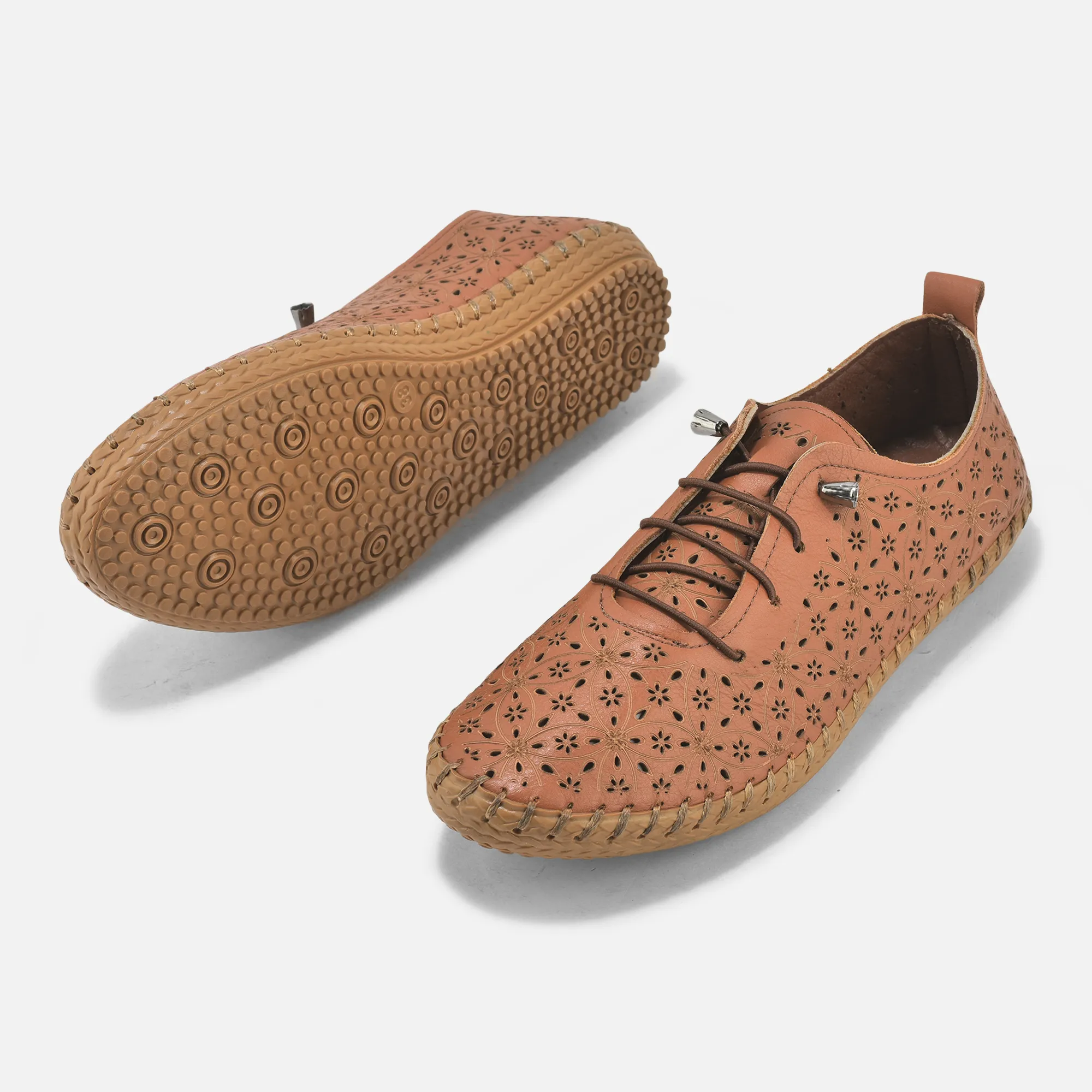 Cognac sneaker for women - Thumbnail 3