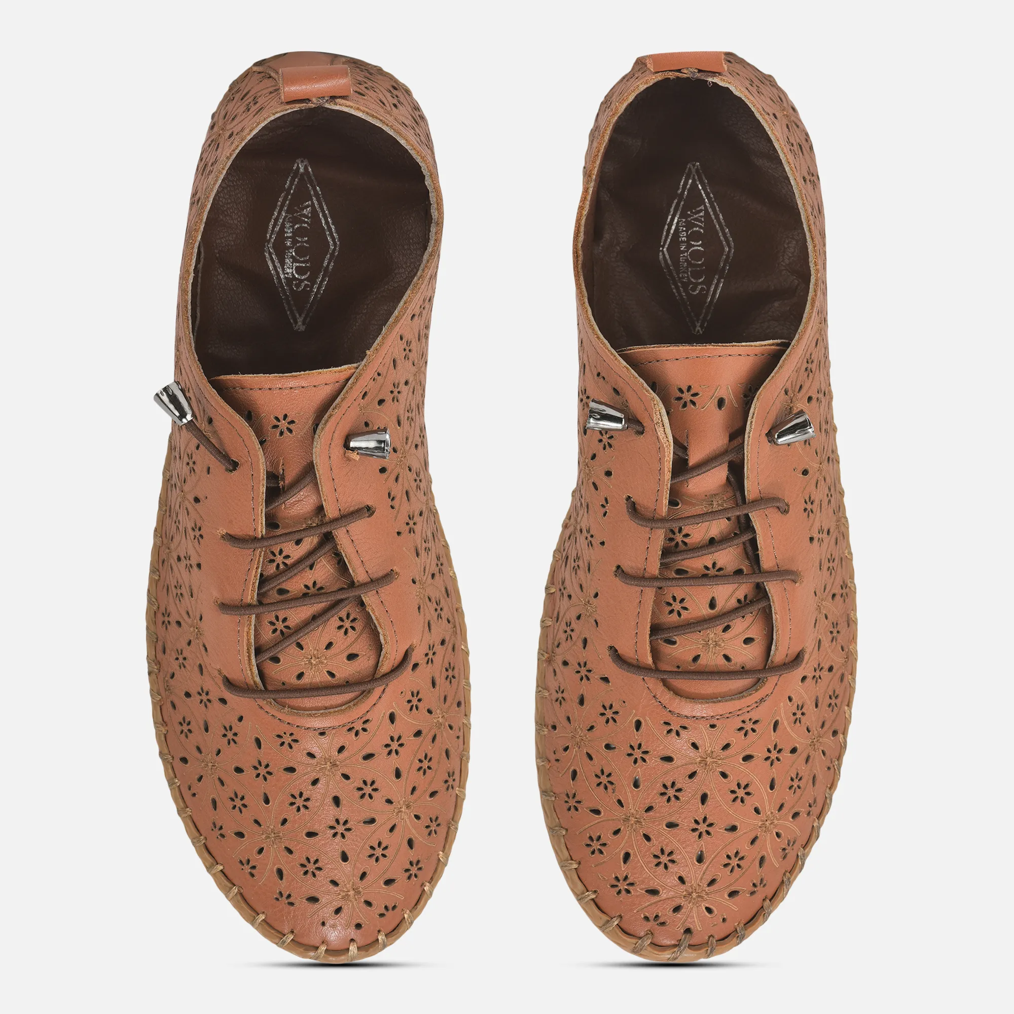 Cognac sneaker for women - Thumbnail 4