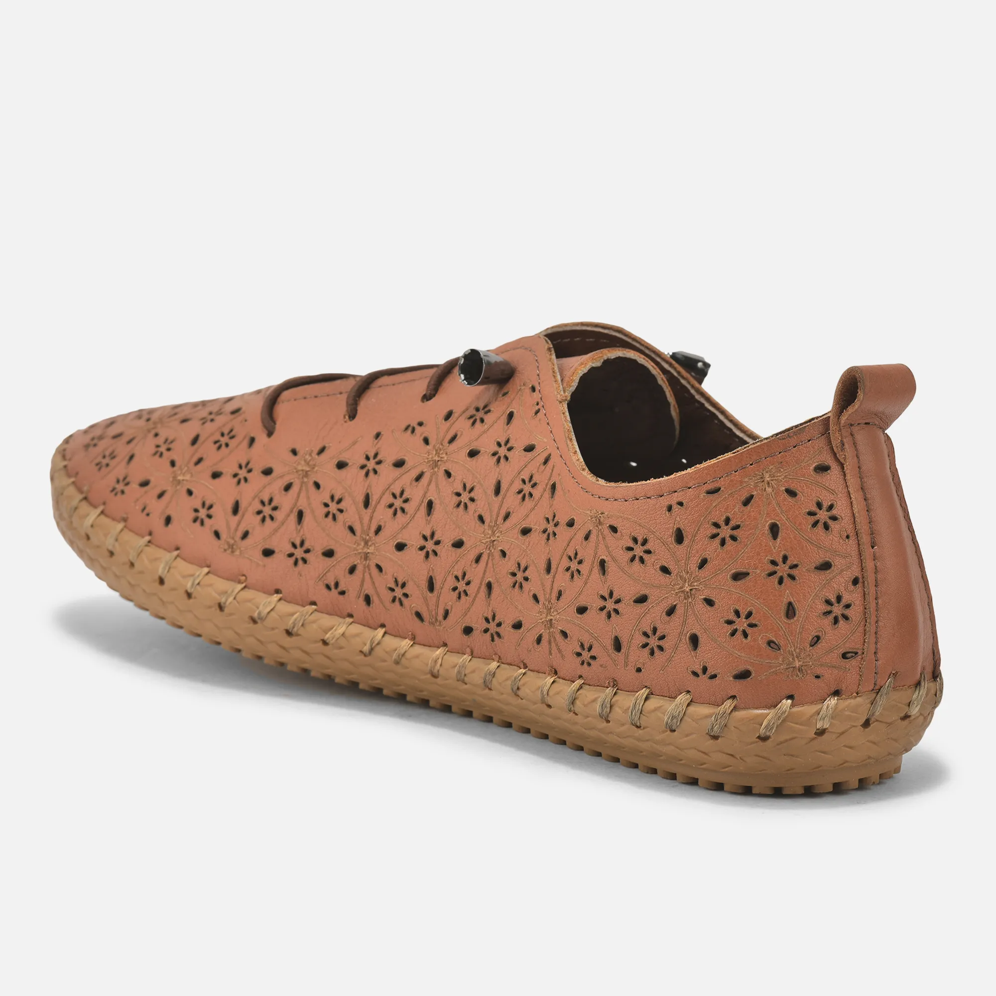 Cognac sneaker for women - Thumbnail 5