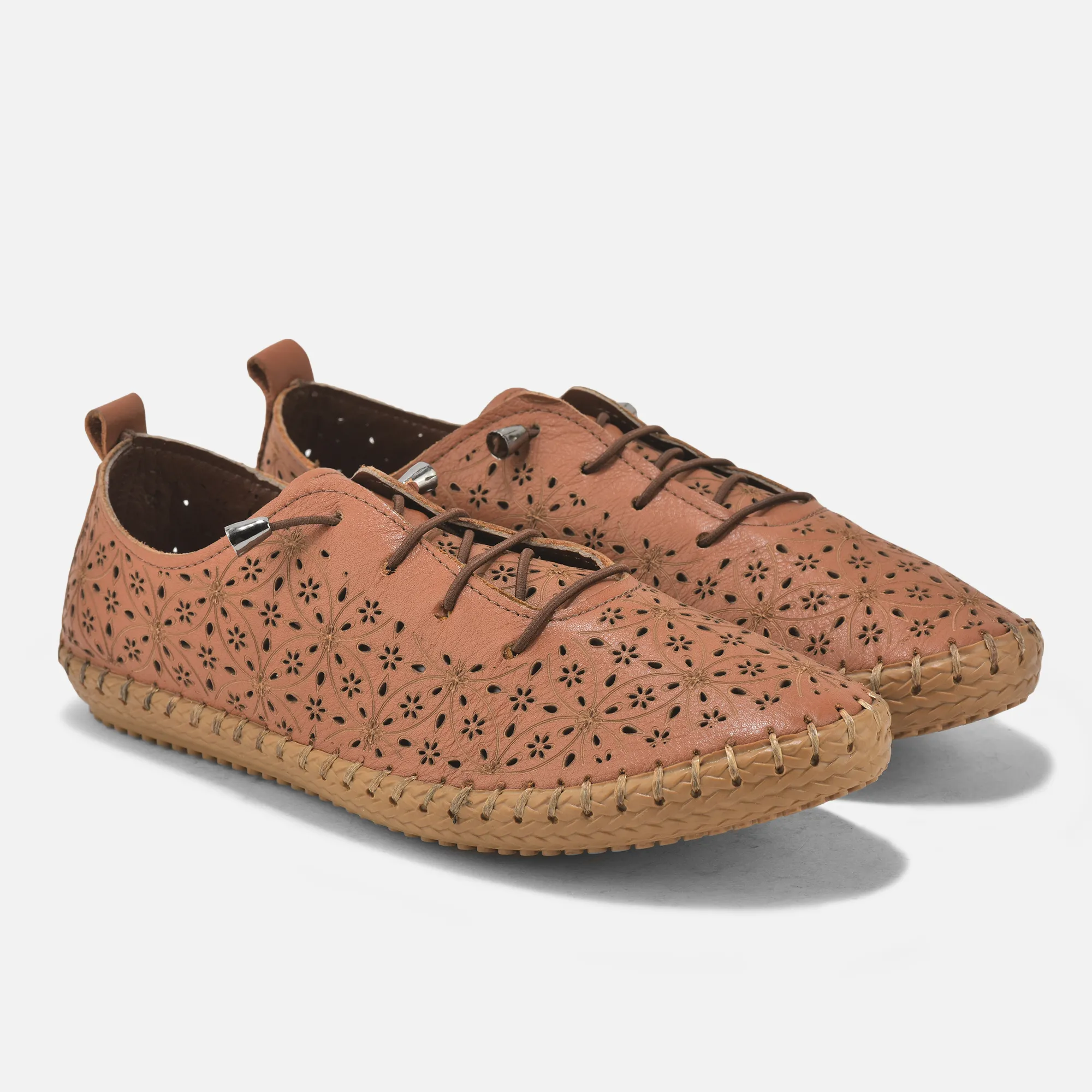 Cognac sneaker for women - Thumbnail 6