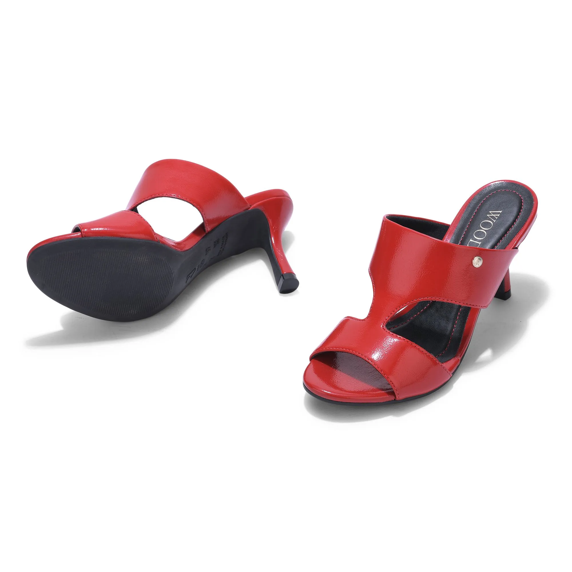 RED high-heel sandals - Thumbnail 4