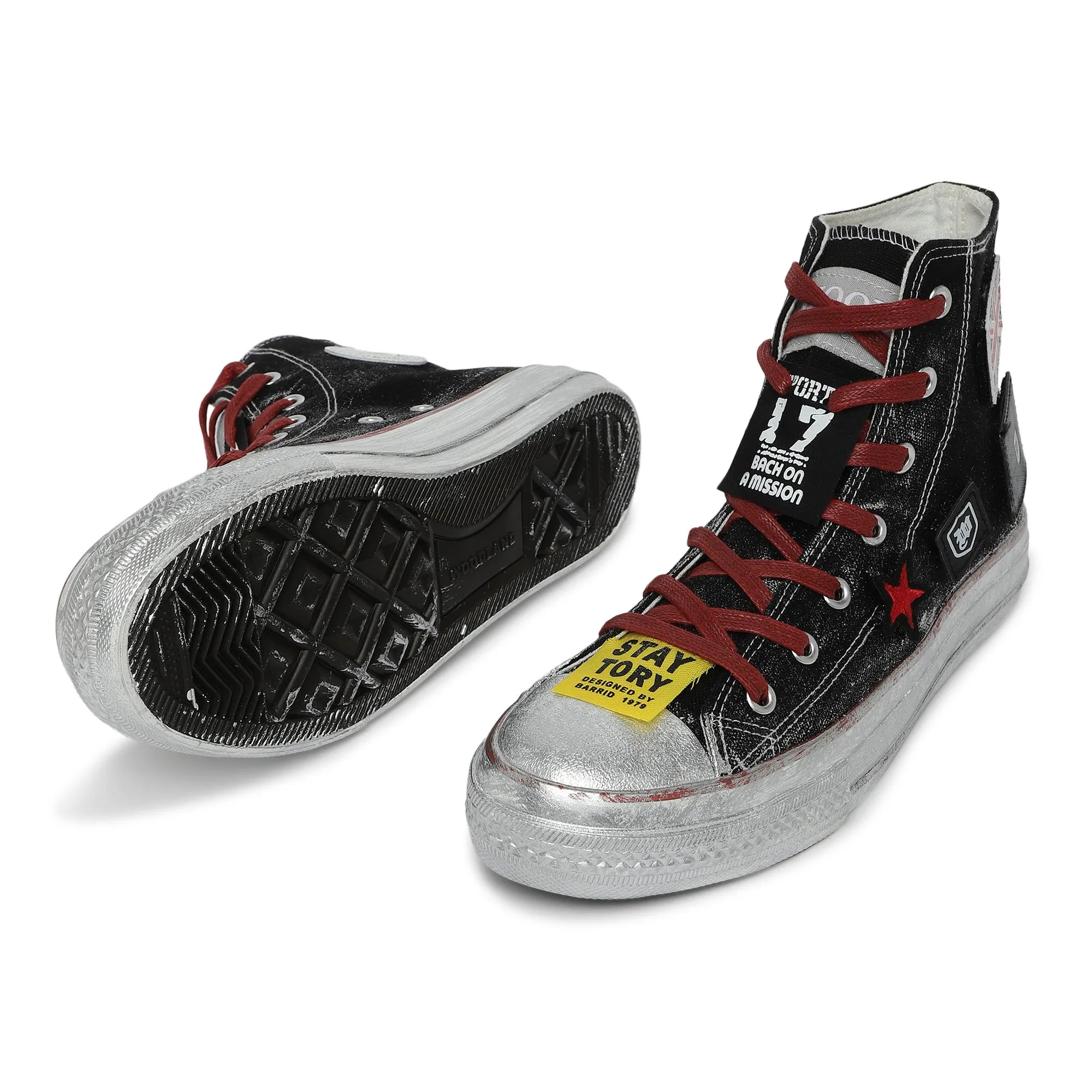 Black Canvas shoes for women - Thumbnail 4