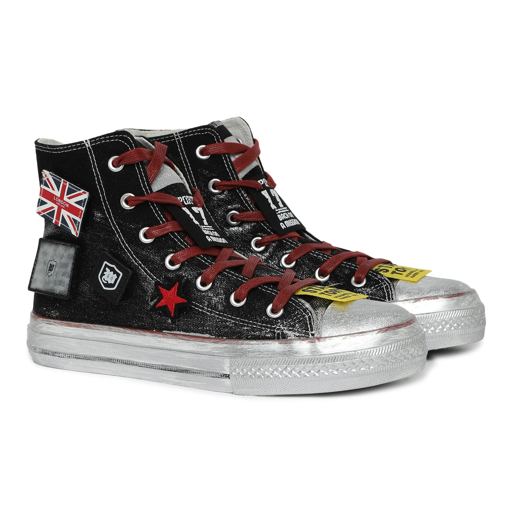 Black Canvas shoes for women - Thumbnail 6
