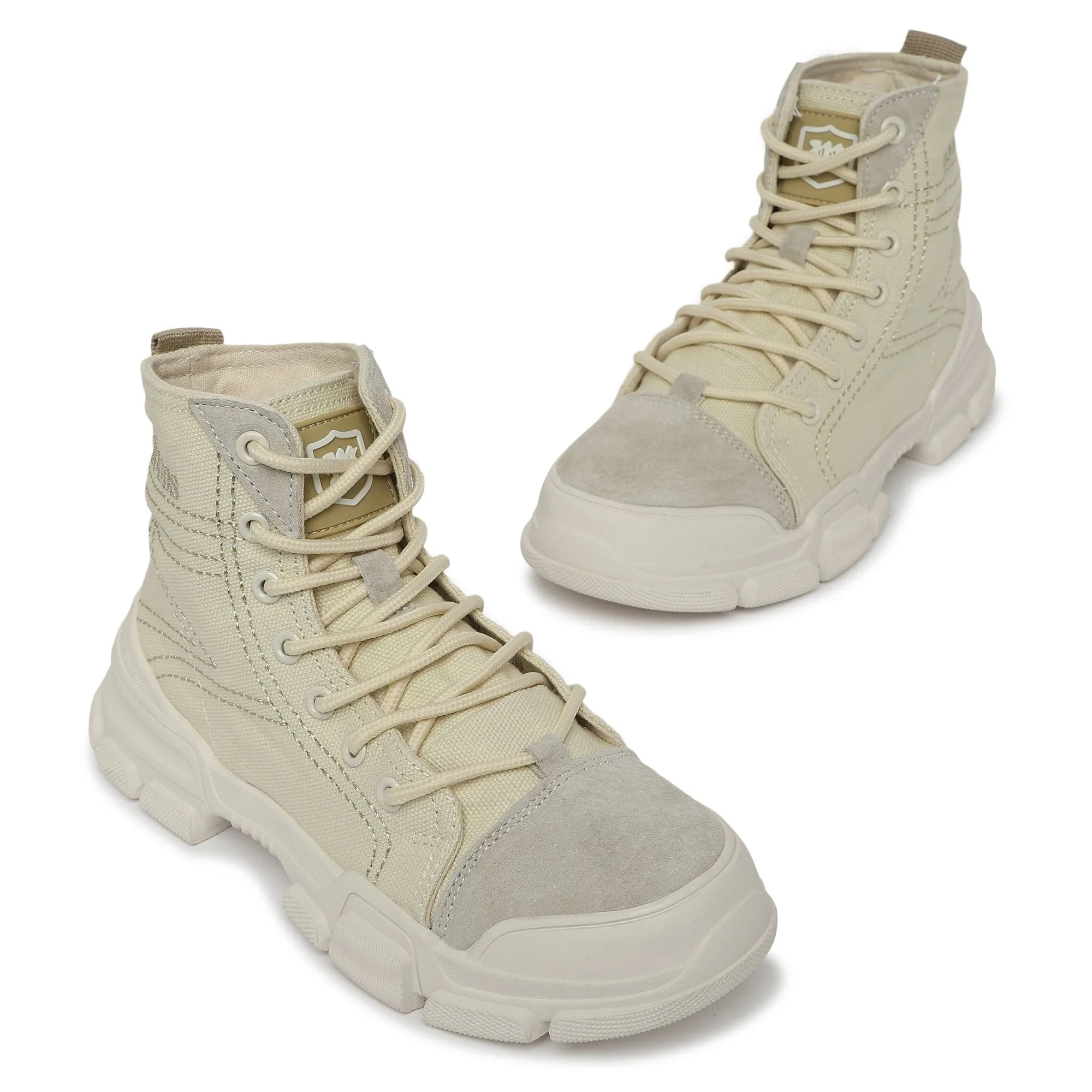 Beige boots for women - Thumbnail 2