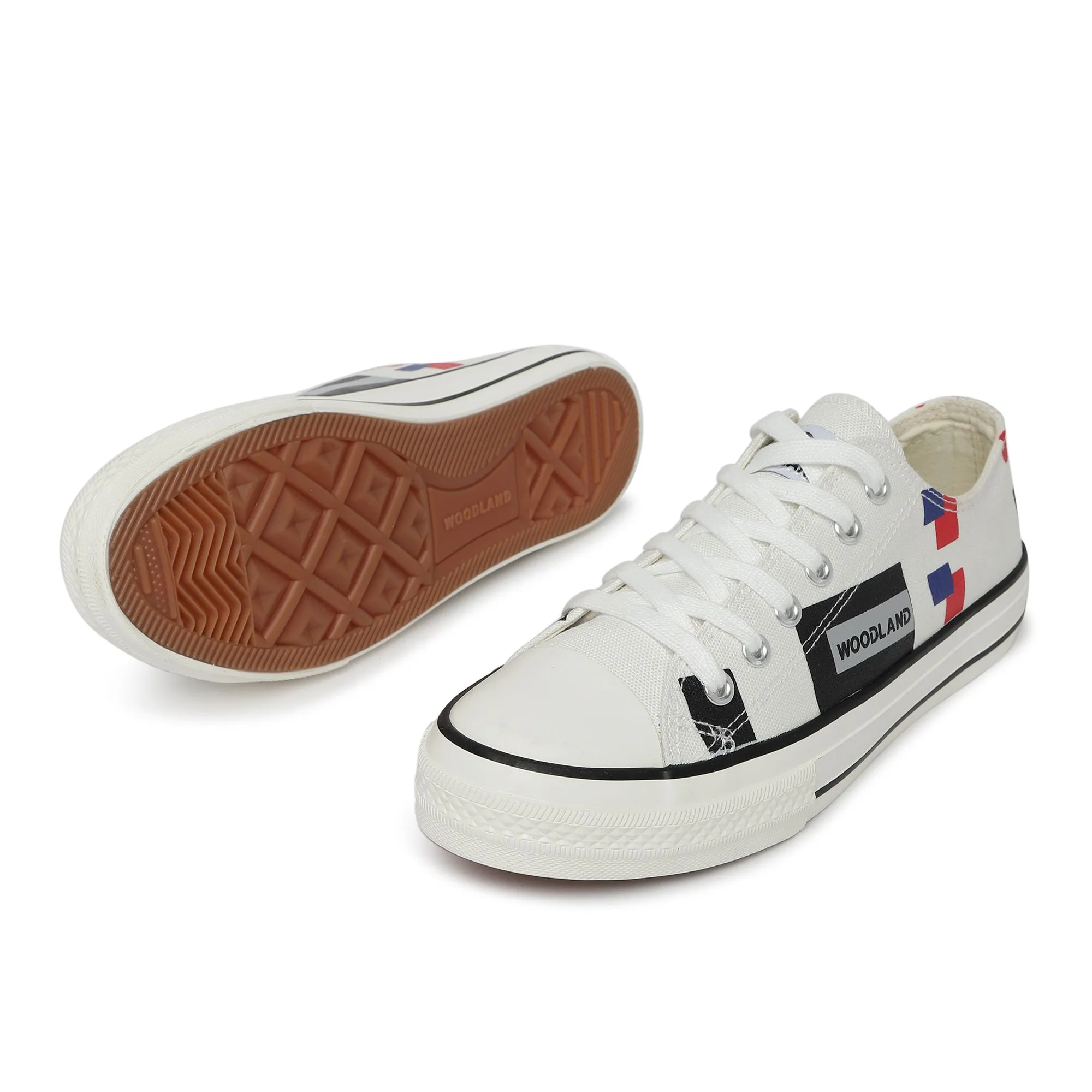White canvas shoes for women - Thumbnail 4