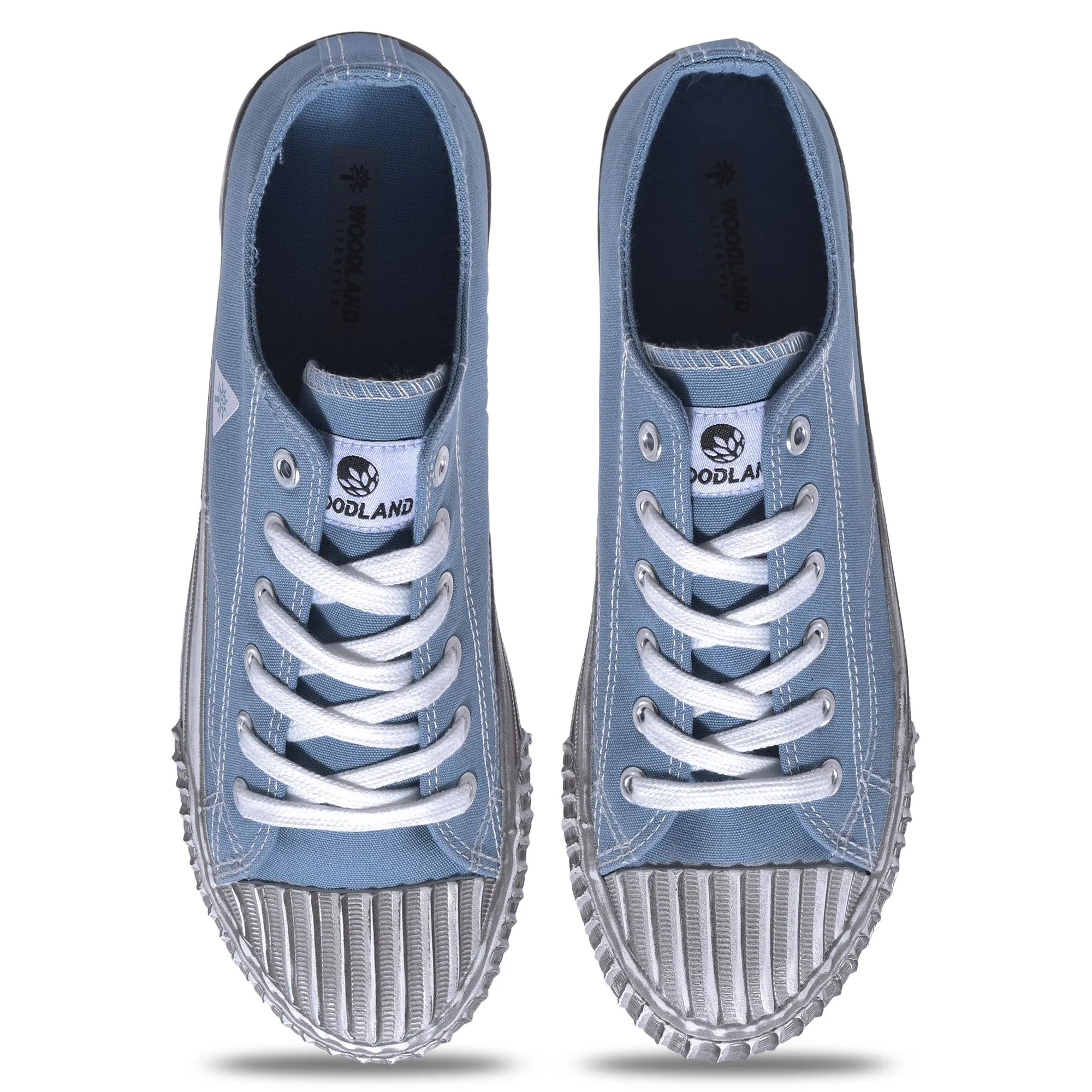 Light blue casual sneakers for women - Thumbnail 3