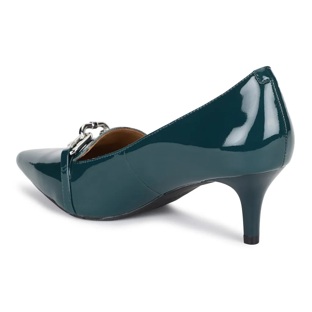 Green Pumps for Women - Thumbnail 2
