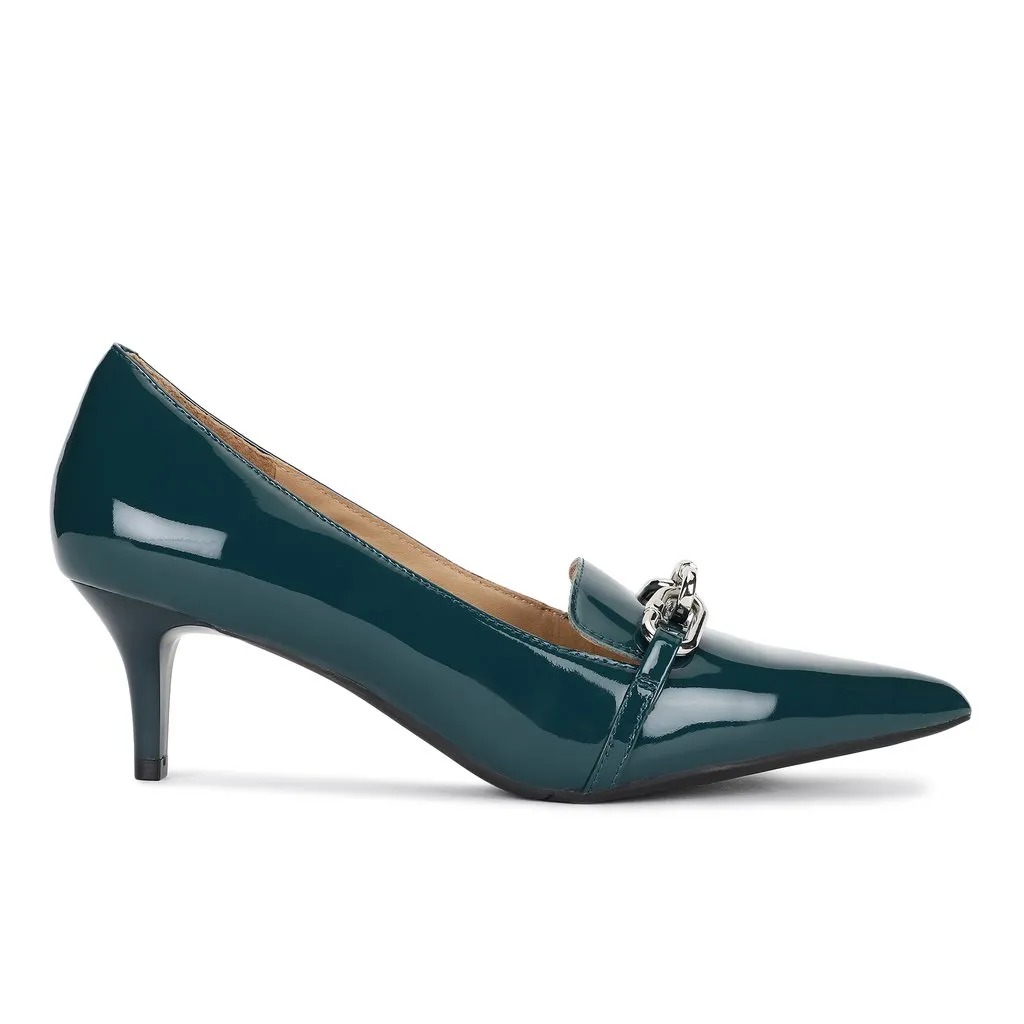 Green Pumps for Women - Thumbnail 3