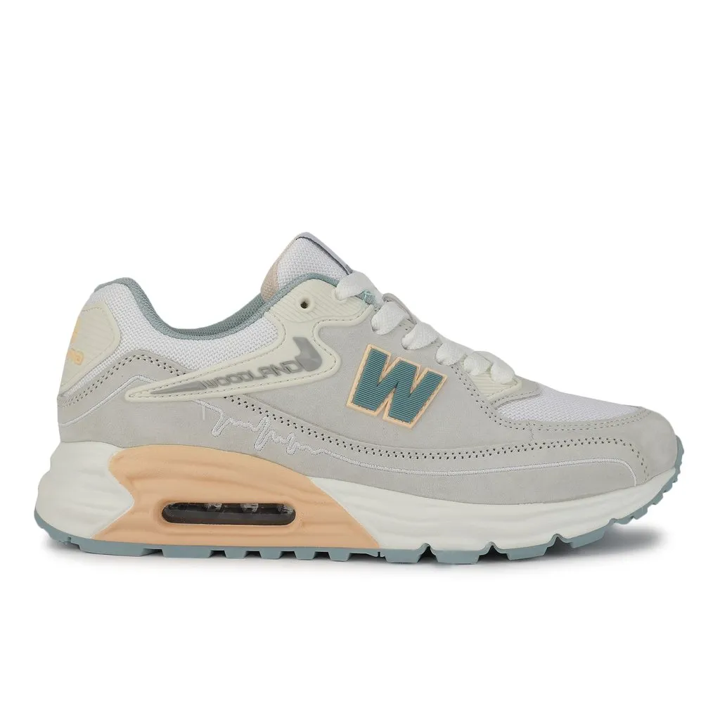 Woodland Lgrey/Pink Casual Sneakers for Women - Thumbnail 1