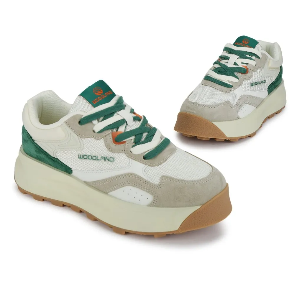 Woodland Women lightweight White/Lgrey Sneakers - Thumbnail 2