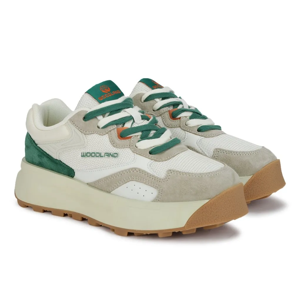 Woodland Women lightweight White/Lgrey Sneakers - Thumbnail 4