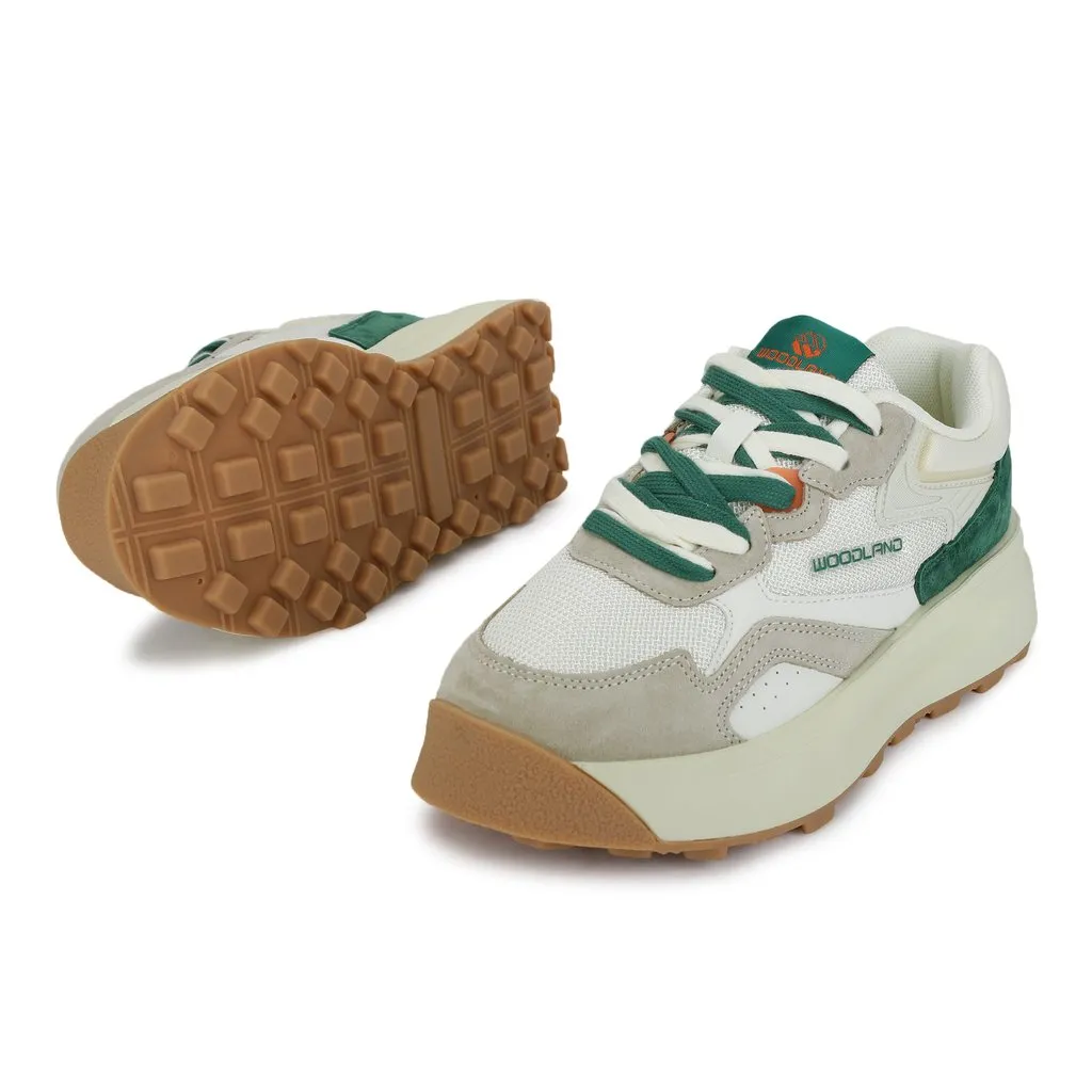 Woodland Women lightweight White/Lgrey Sneakers - Thumbnail 5