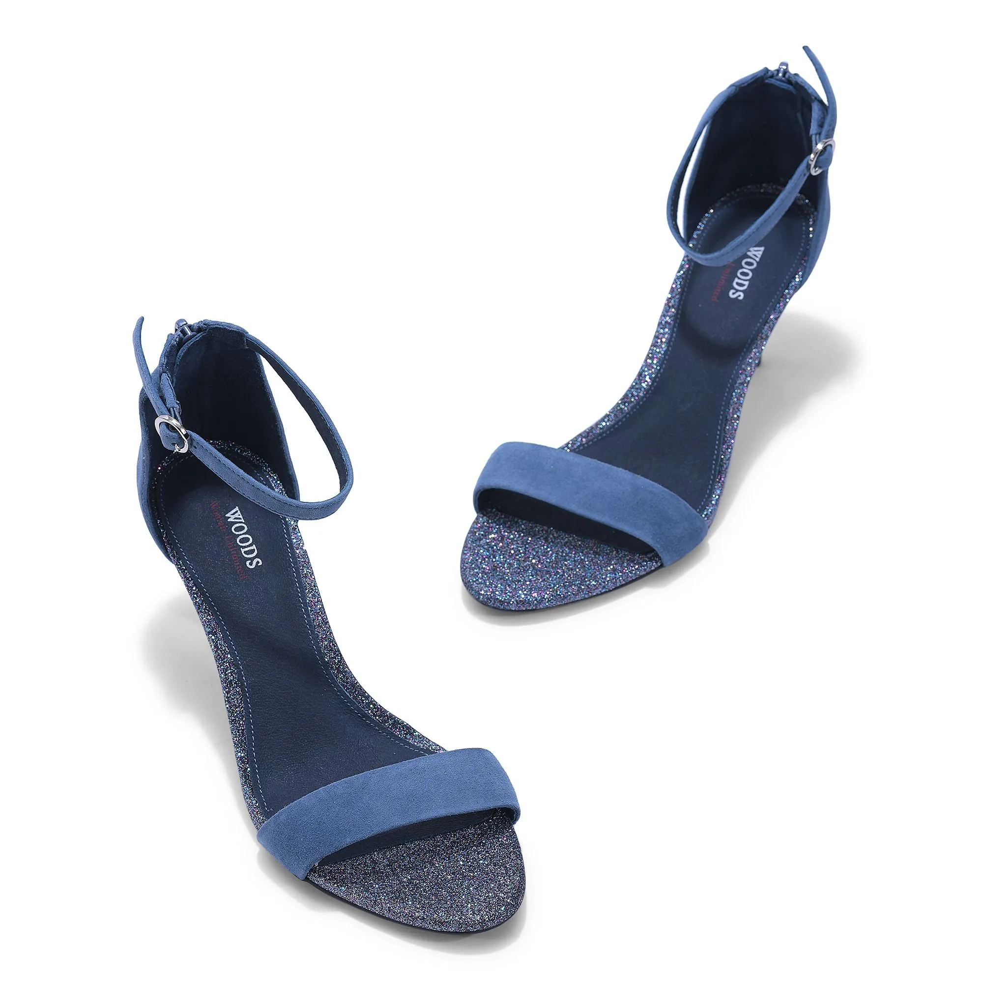 Woods blue strappy sandal for women - Thumbnail 2
