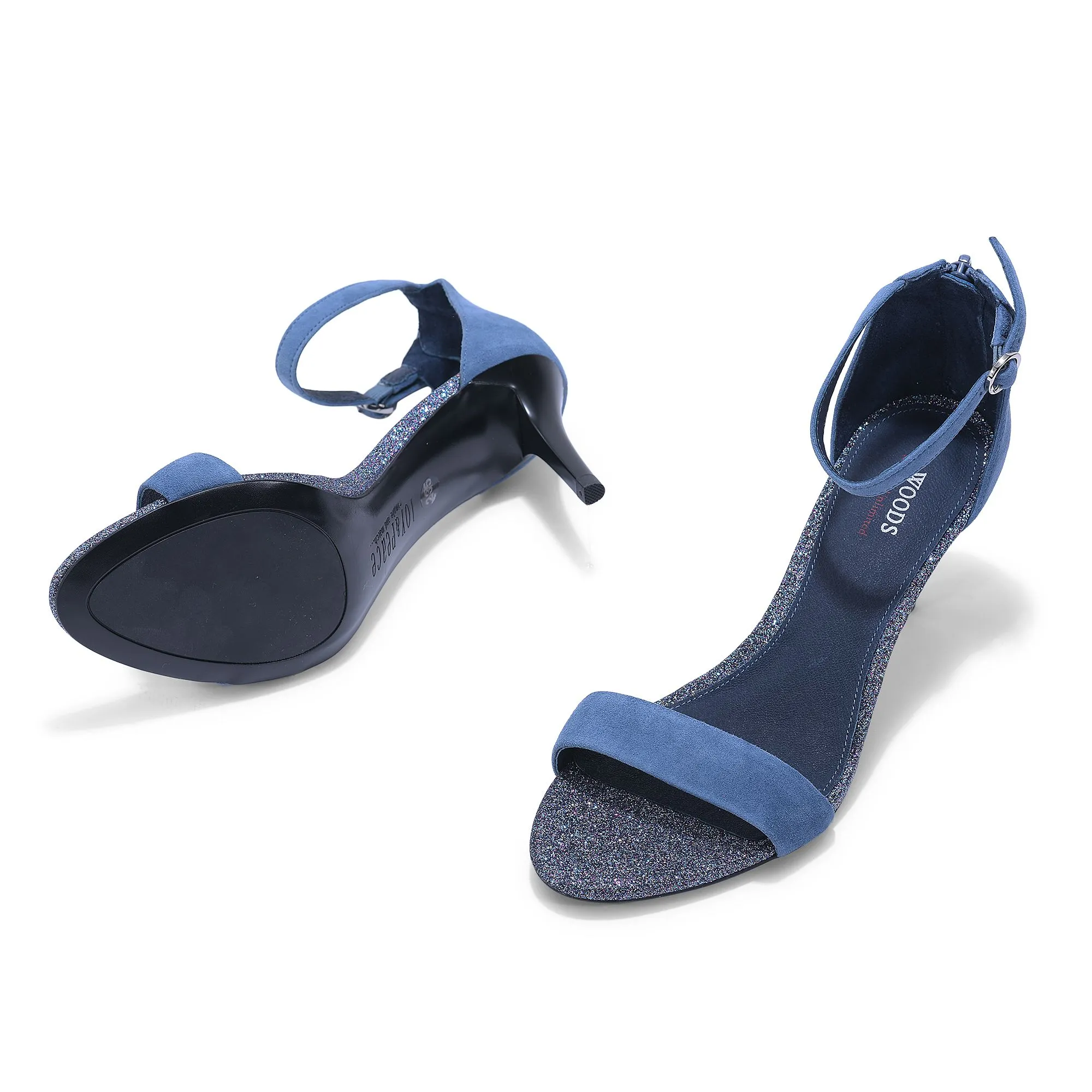 Woods blue strappy sandal for women - Thumbnail 4