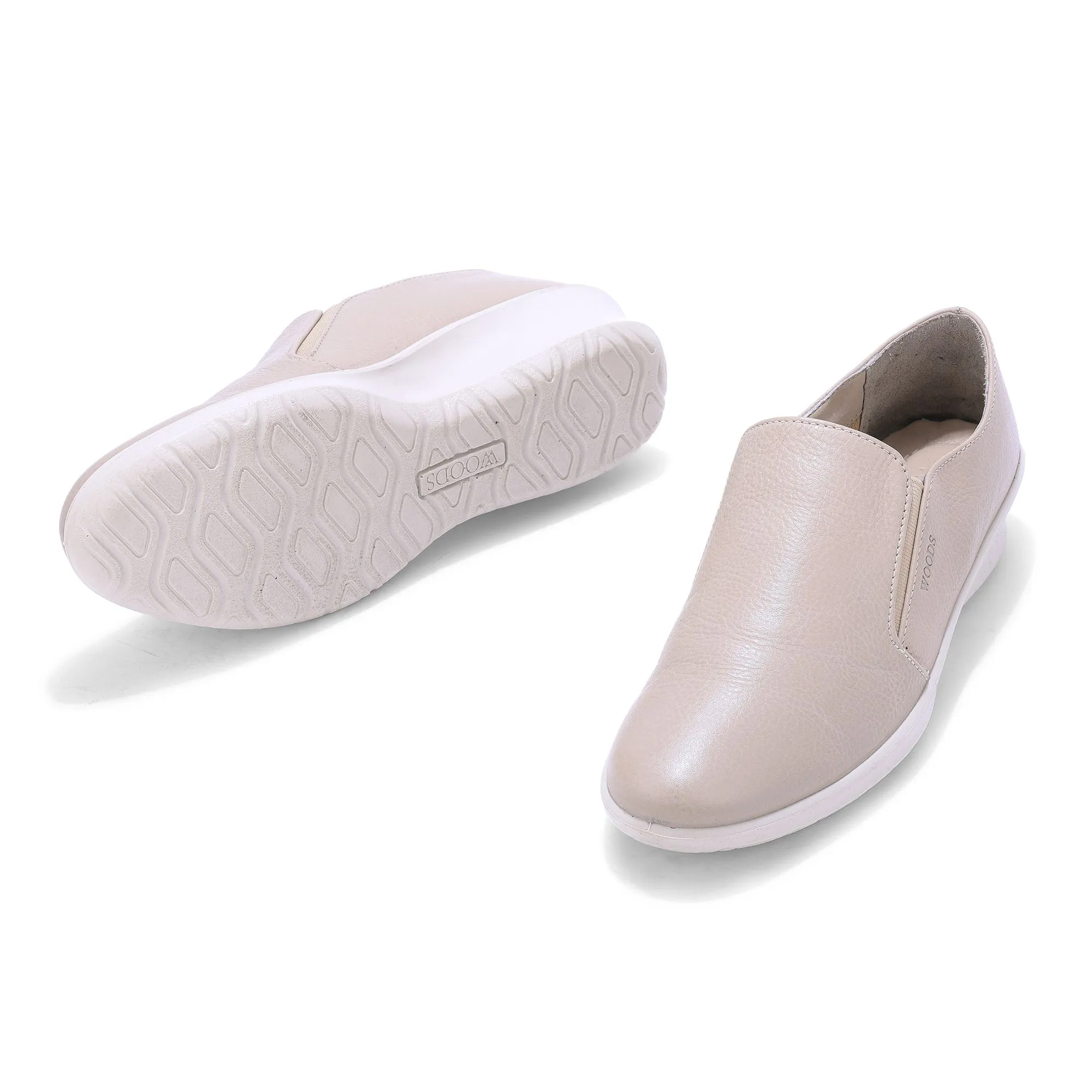 Woods BEIGE Slip-on shoes for women - Thumbnail 4