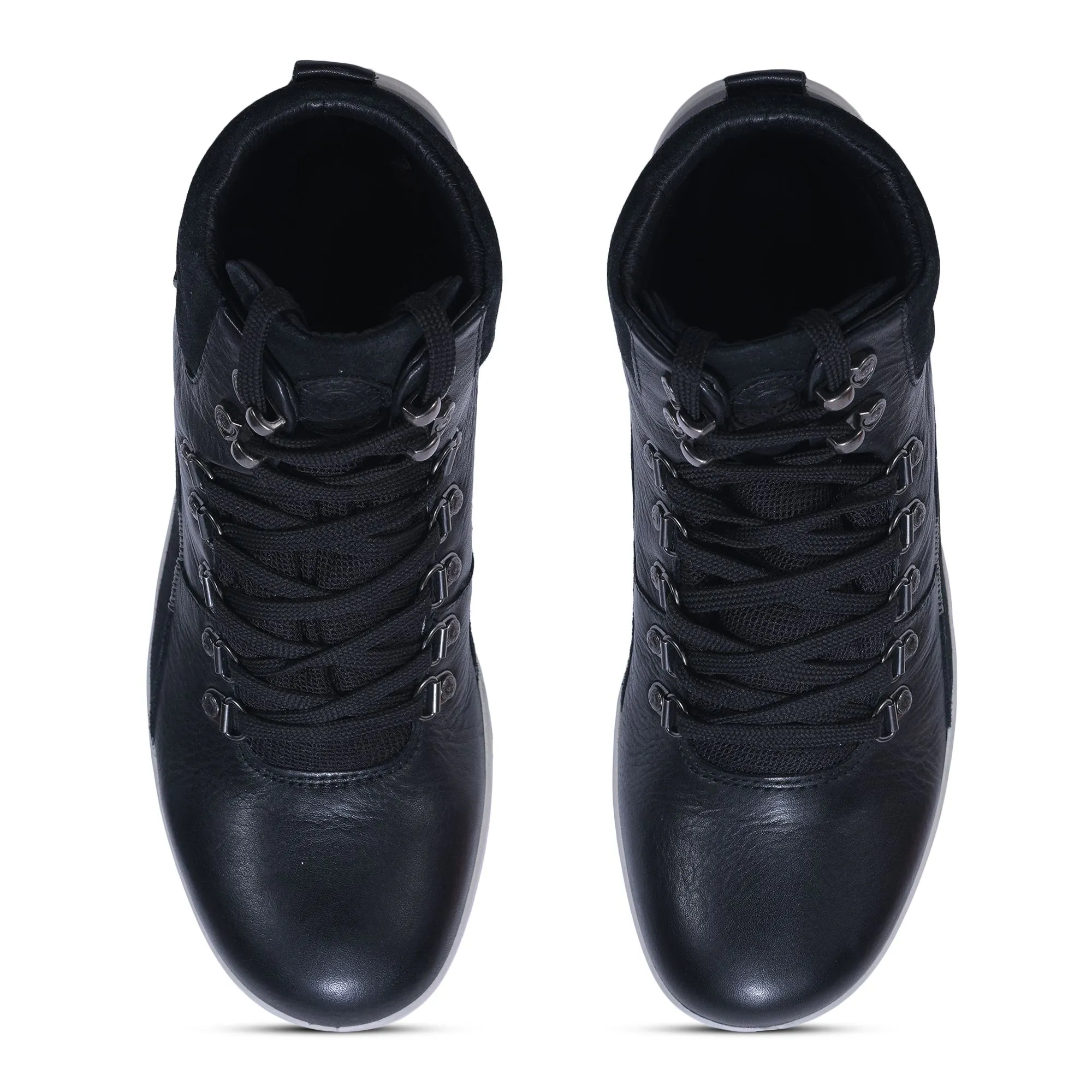 Woodland Black high ankle sneakers - Thumbnail 3