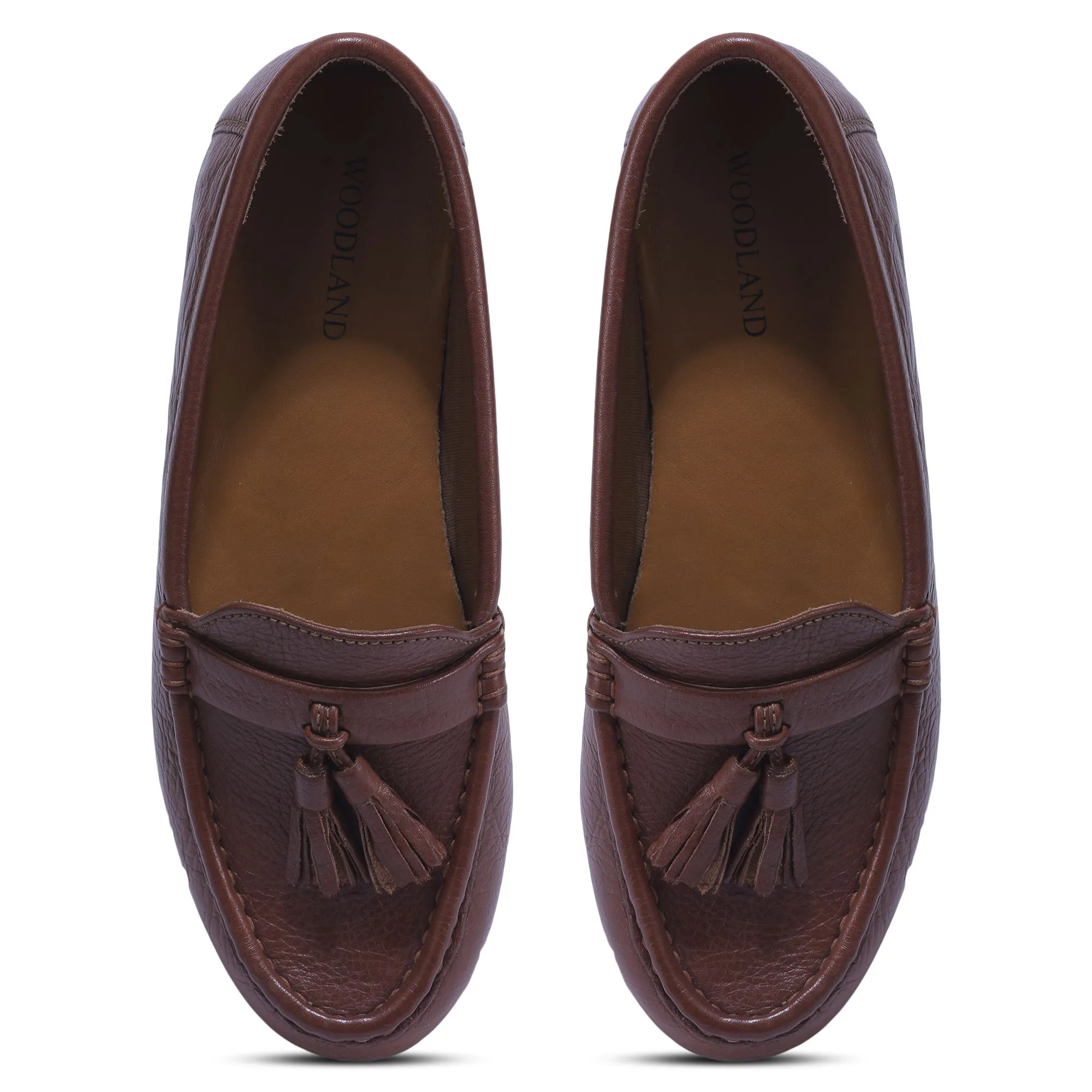 Woodland tan moccasins for women - Thumbnail 3