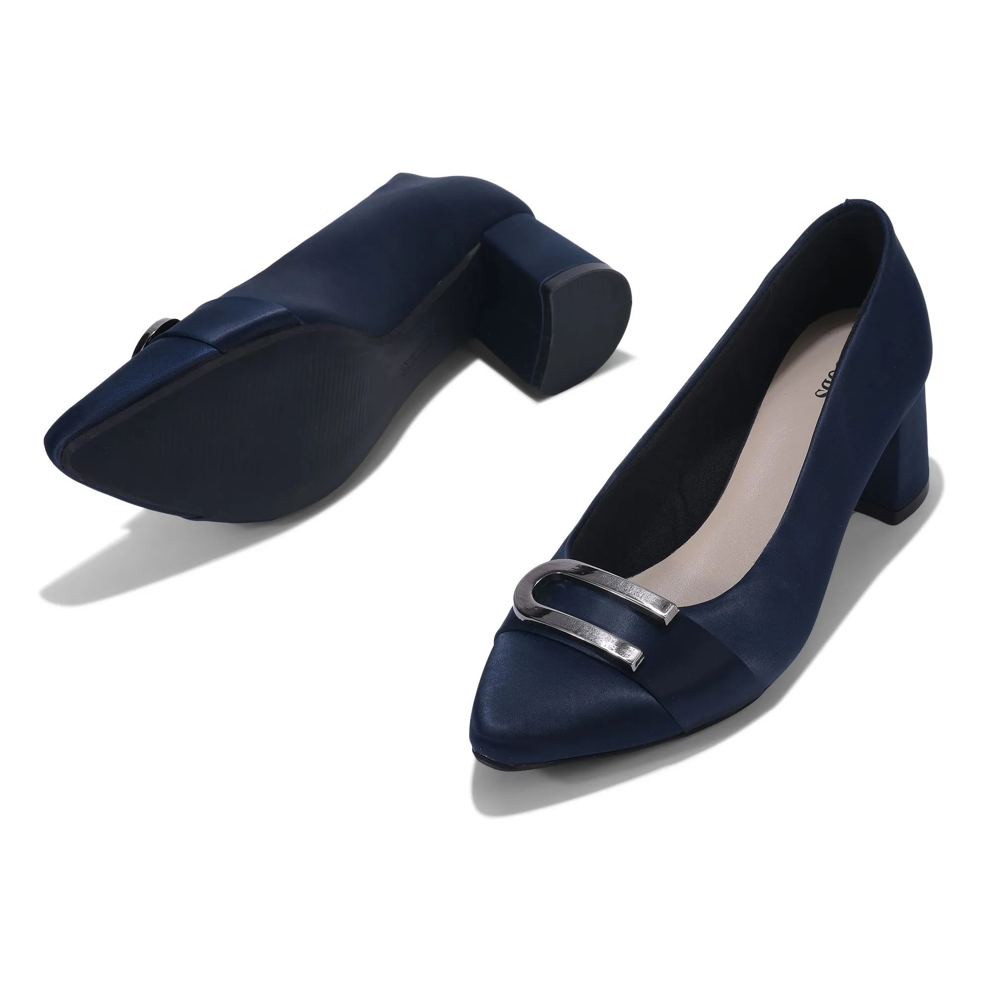 Blue pointed toe shoe - Thumbnail 4