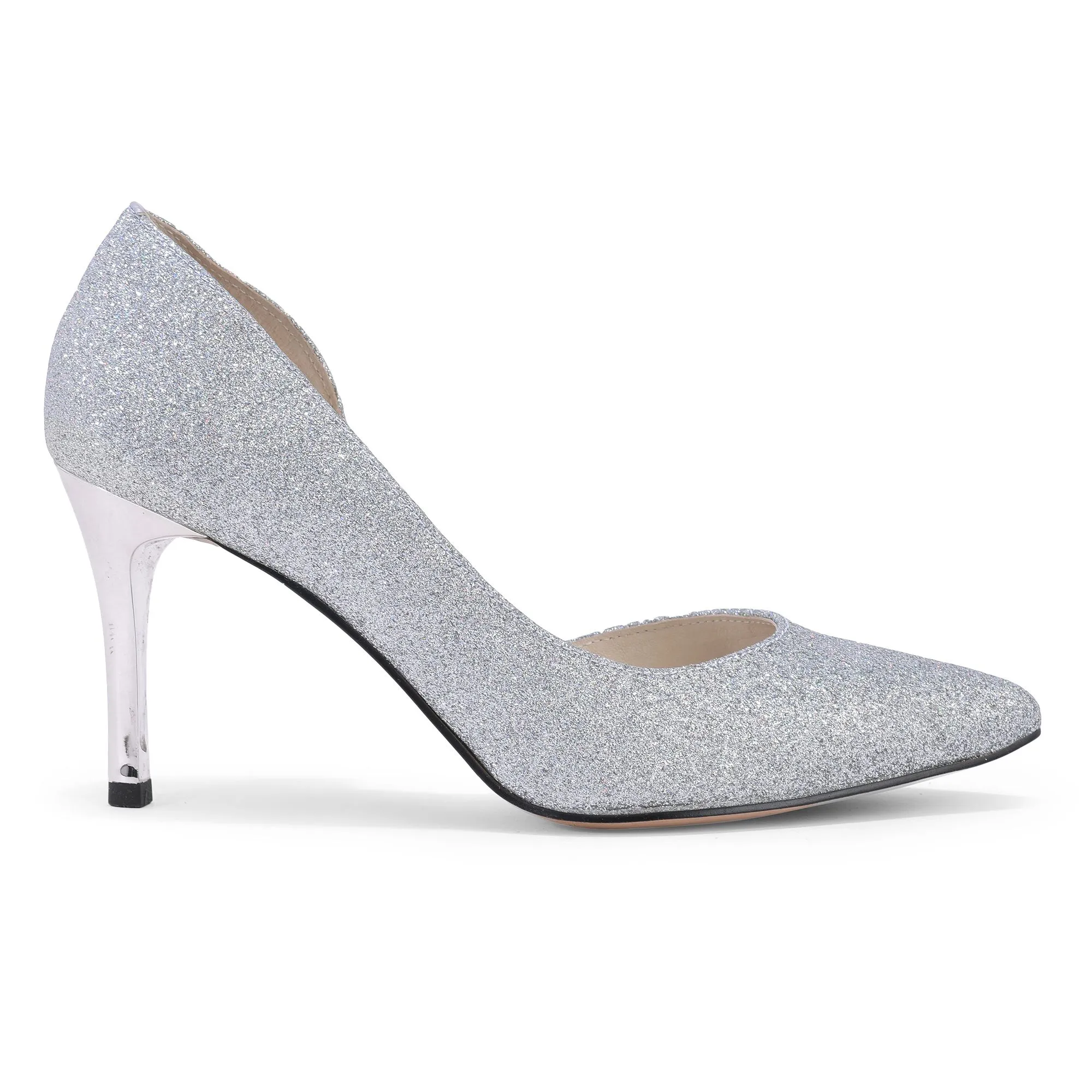 Silver high heel pumps - Image 1