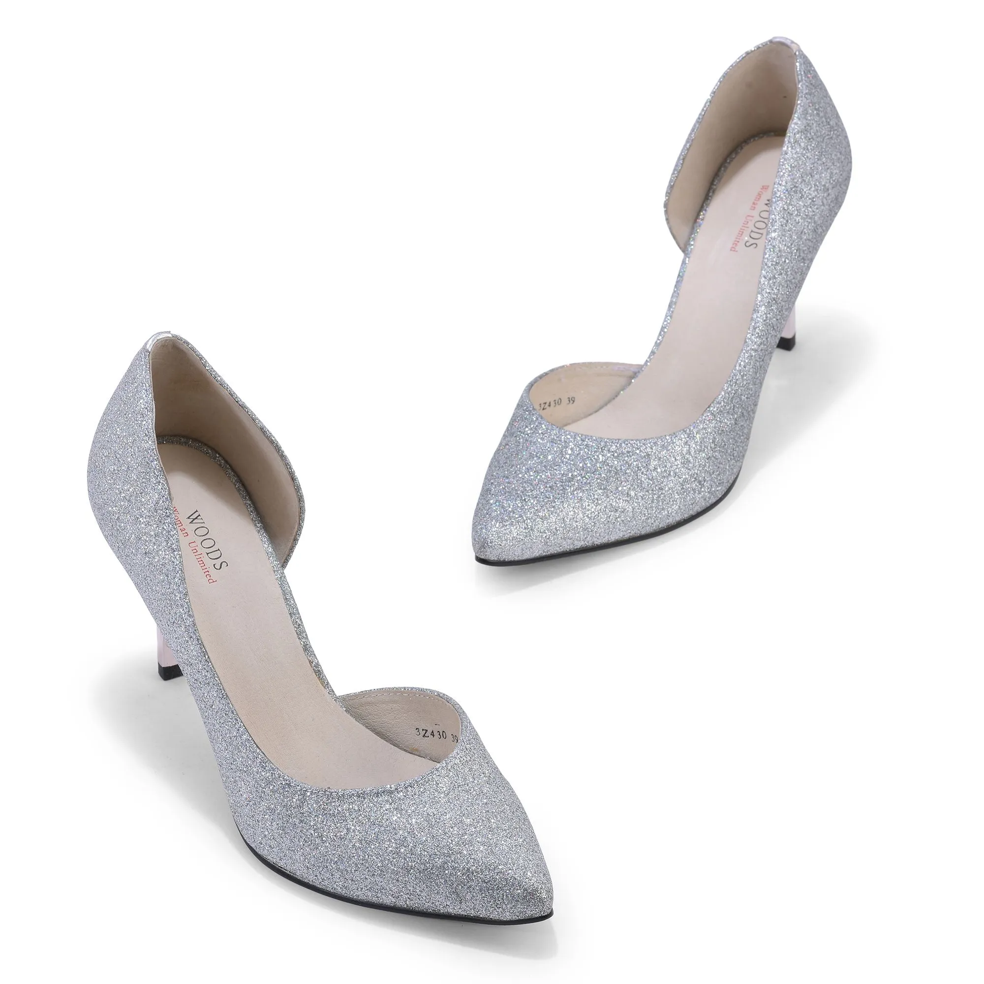 Silver high heel pumps - Thumbnail 2