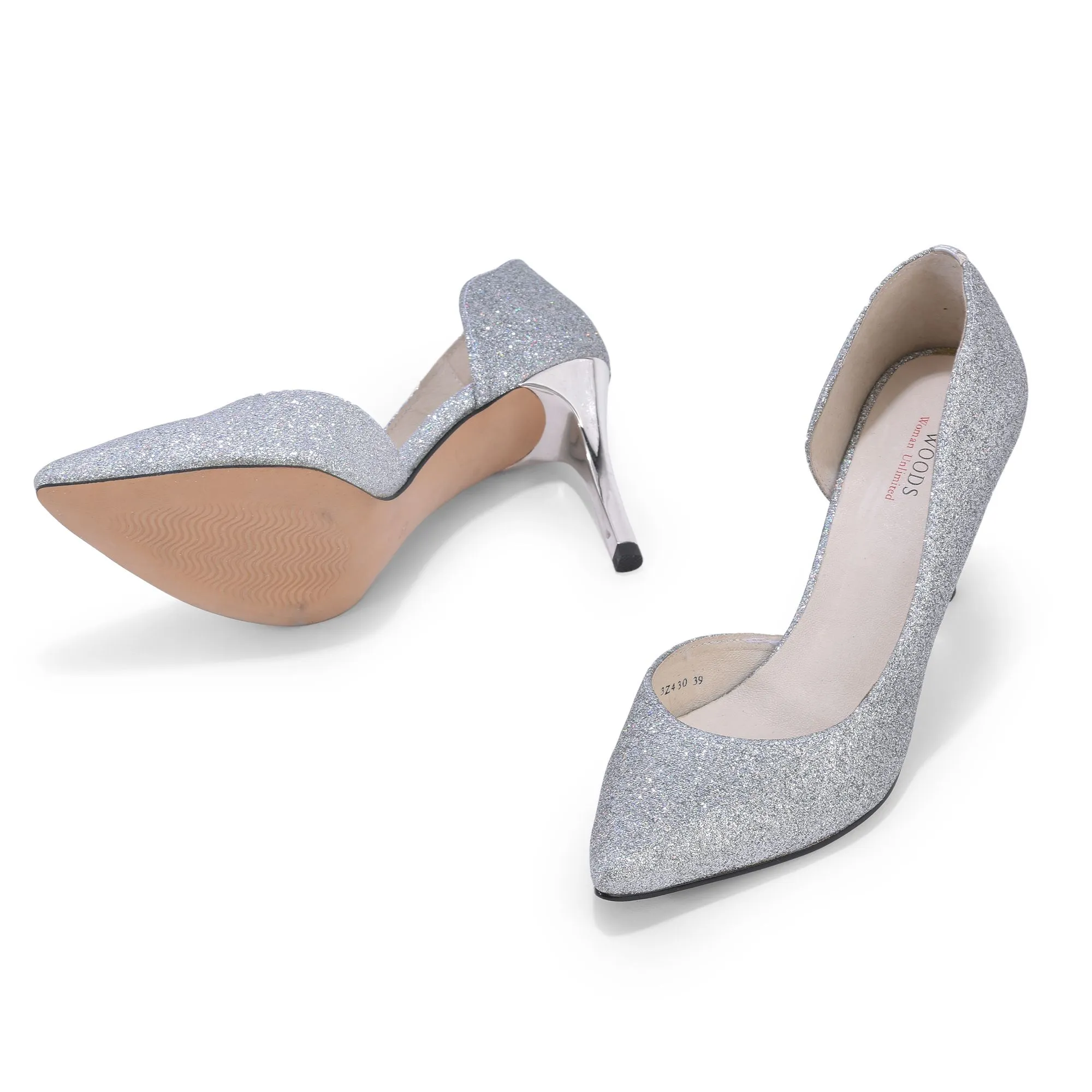 Silver high heel pumps - Thumbnail 4