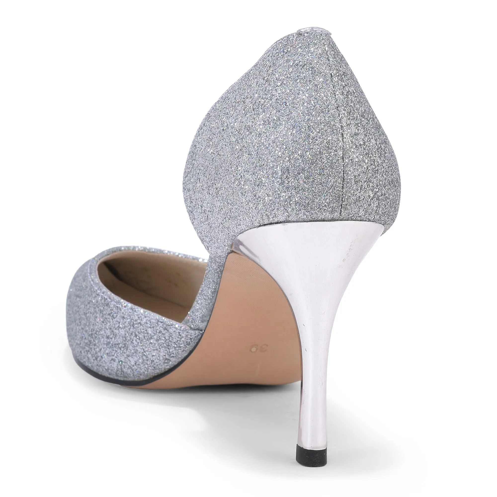 Silver high heel pumps - Thumbnail 5