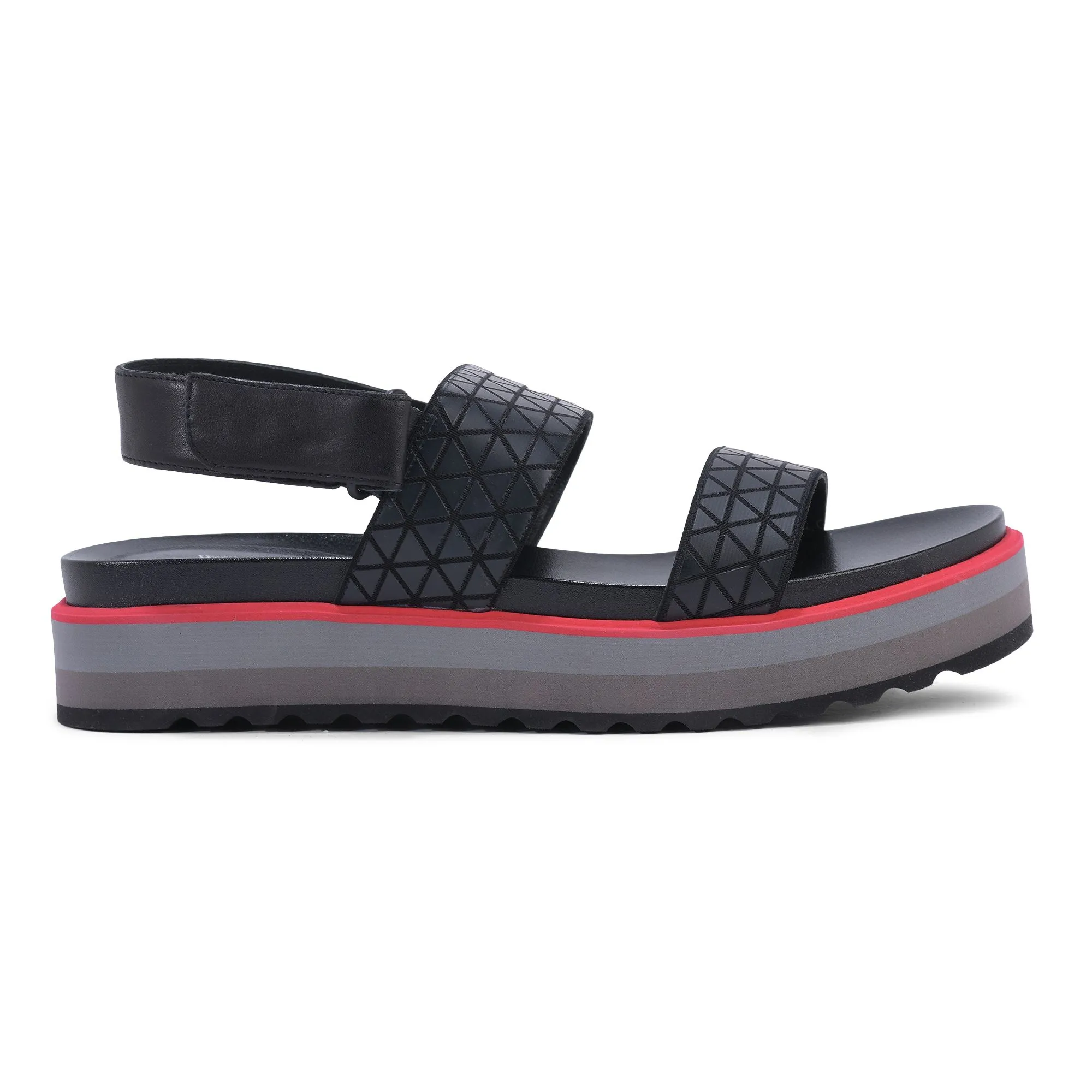 Black platform sandal - Thumbnail 1