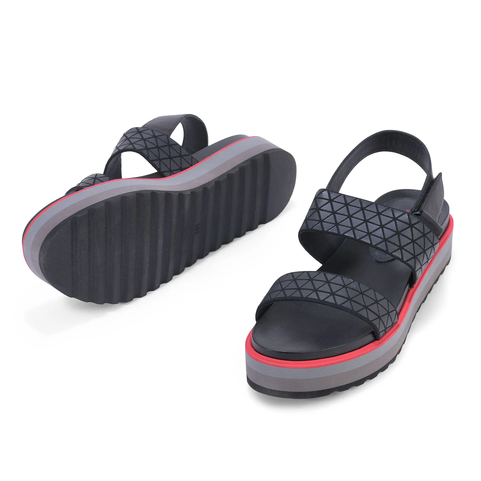 Black platform sandal - Thumbnail 4
