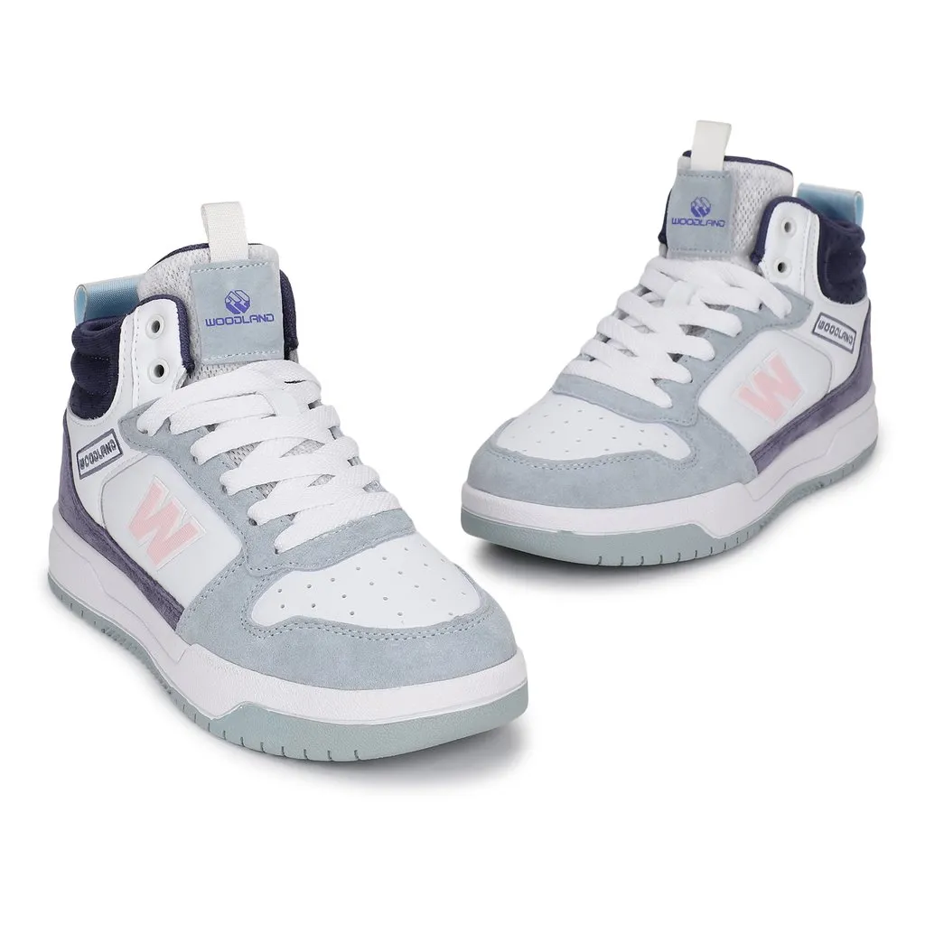 White/Purple Sneakers for Women - Thumbnail 2