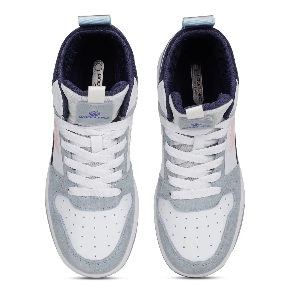 White/Purple Sneakers for Women - Thumbnail 3