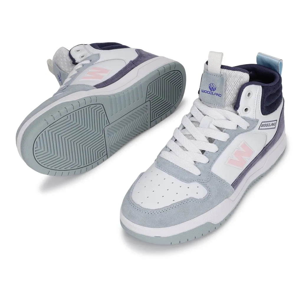 White/Purple Sneakers for Women - Thumbnail 4