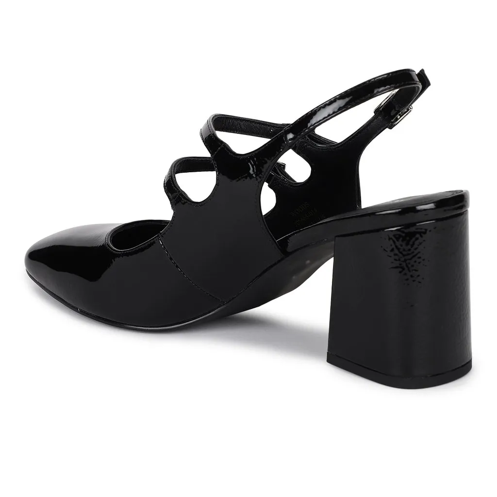 Black high heel Mary Jane for women - Thumbnail 2