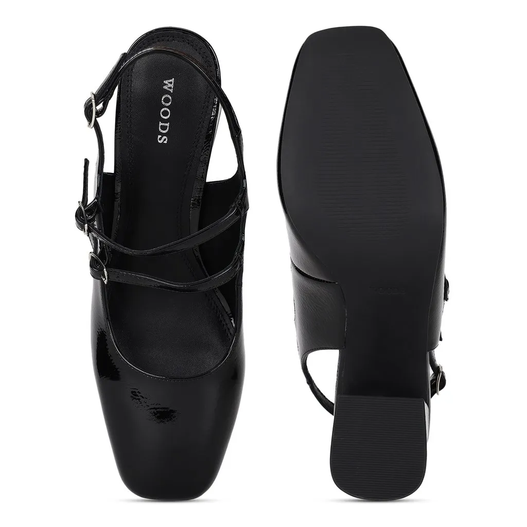 Black high heel Mary Jane for women - Thumbnail 4